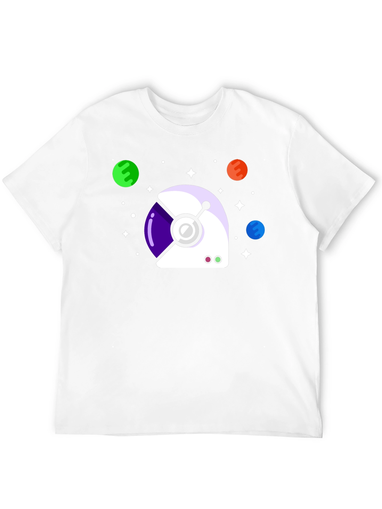 Black Astronaut Helmet Graphic T-Shirt view 12