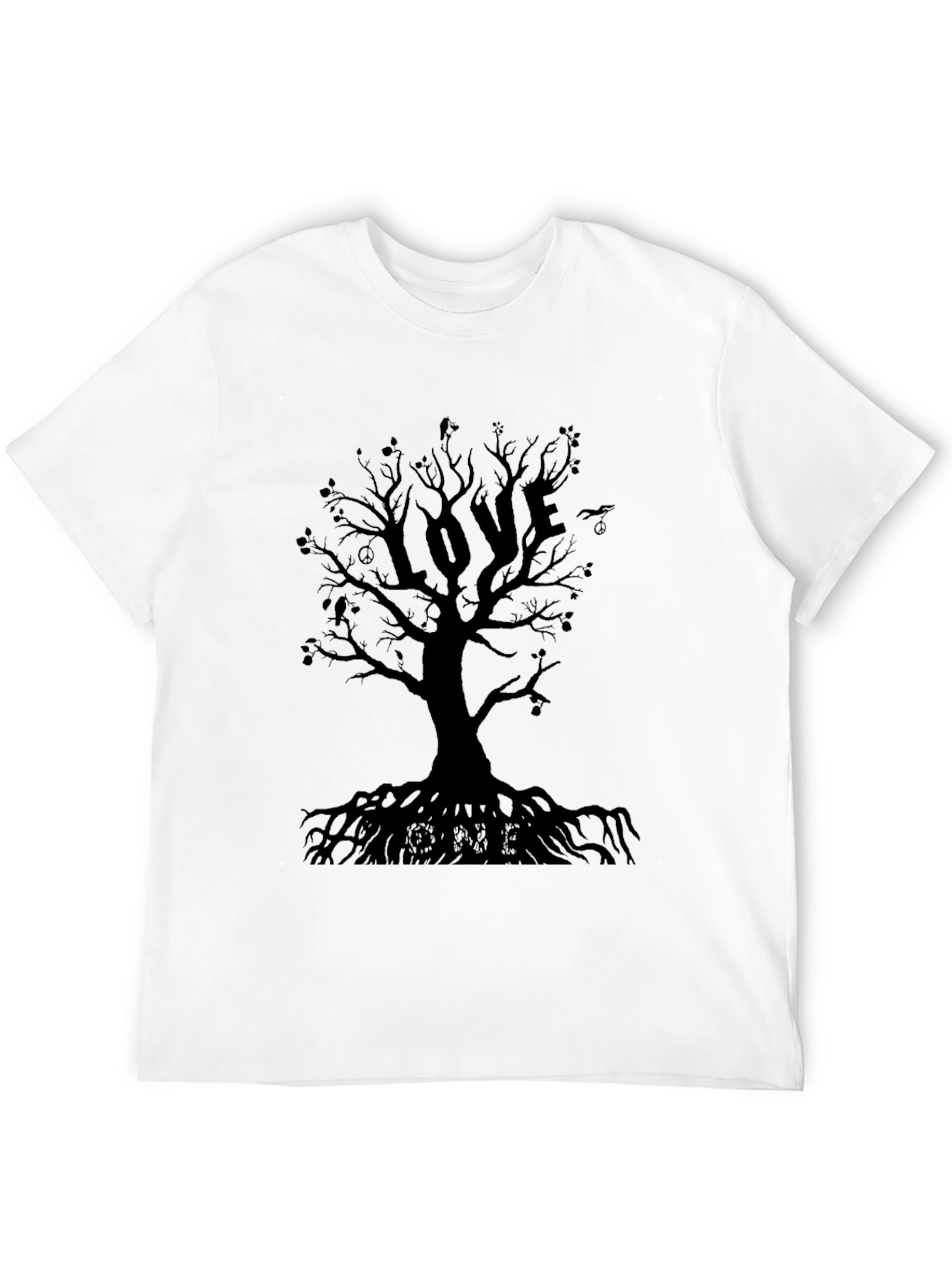 Black Love Tree Graphic T-Shirt - Black view 12