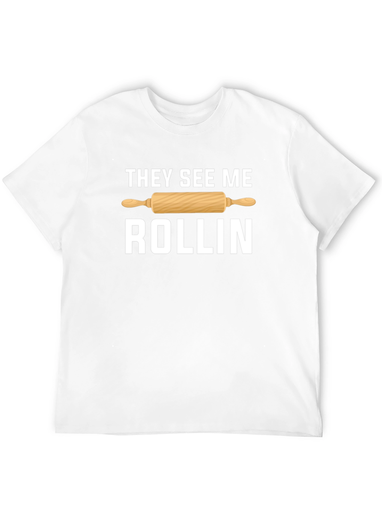 Black They See Me Rollin' Funny Baker T-Shirt view 12