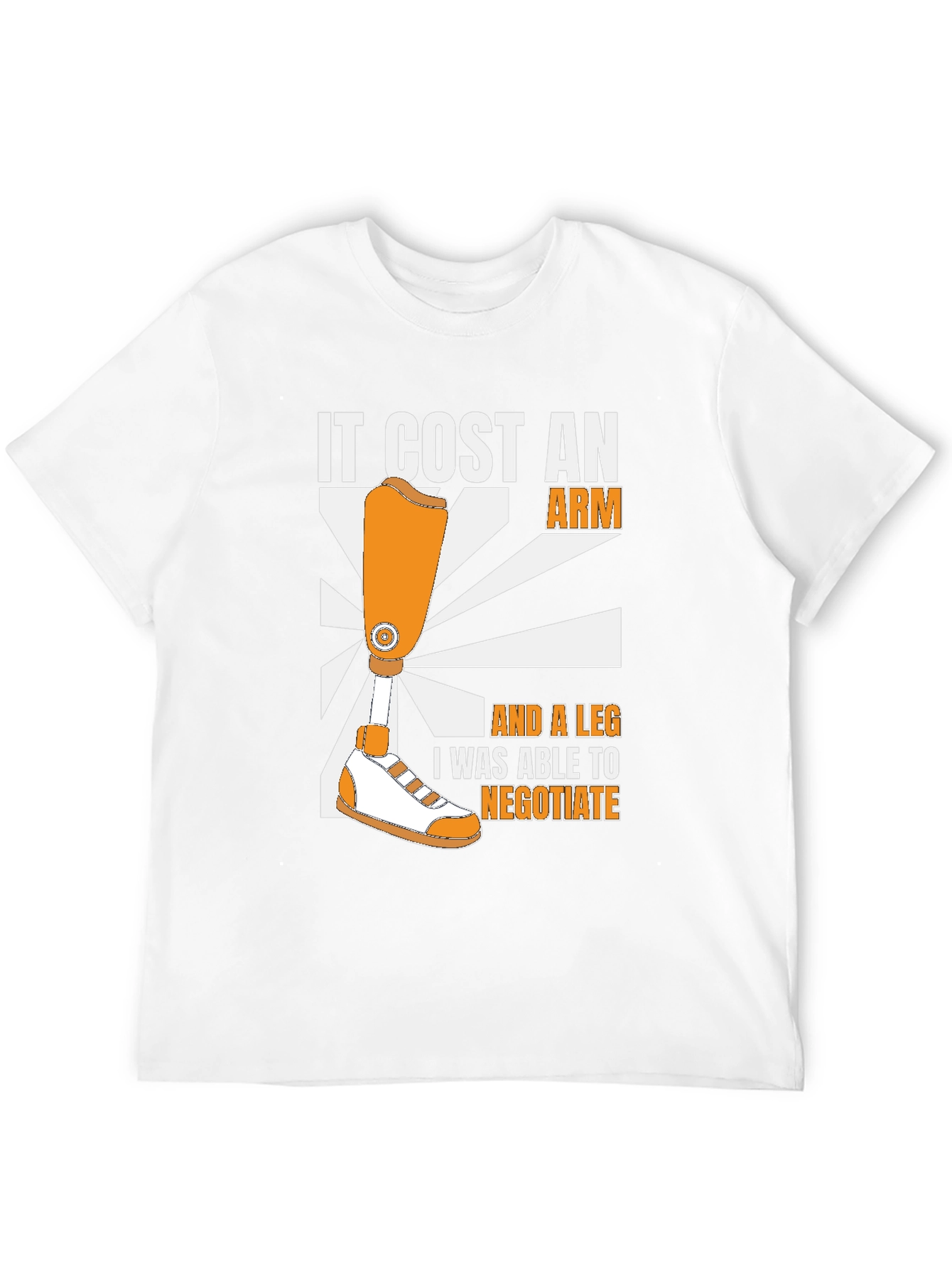 Black Funny "It Cost an Arm" Graphic T-Shirt view 12