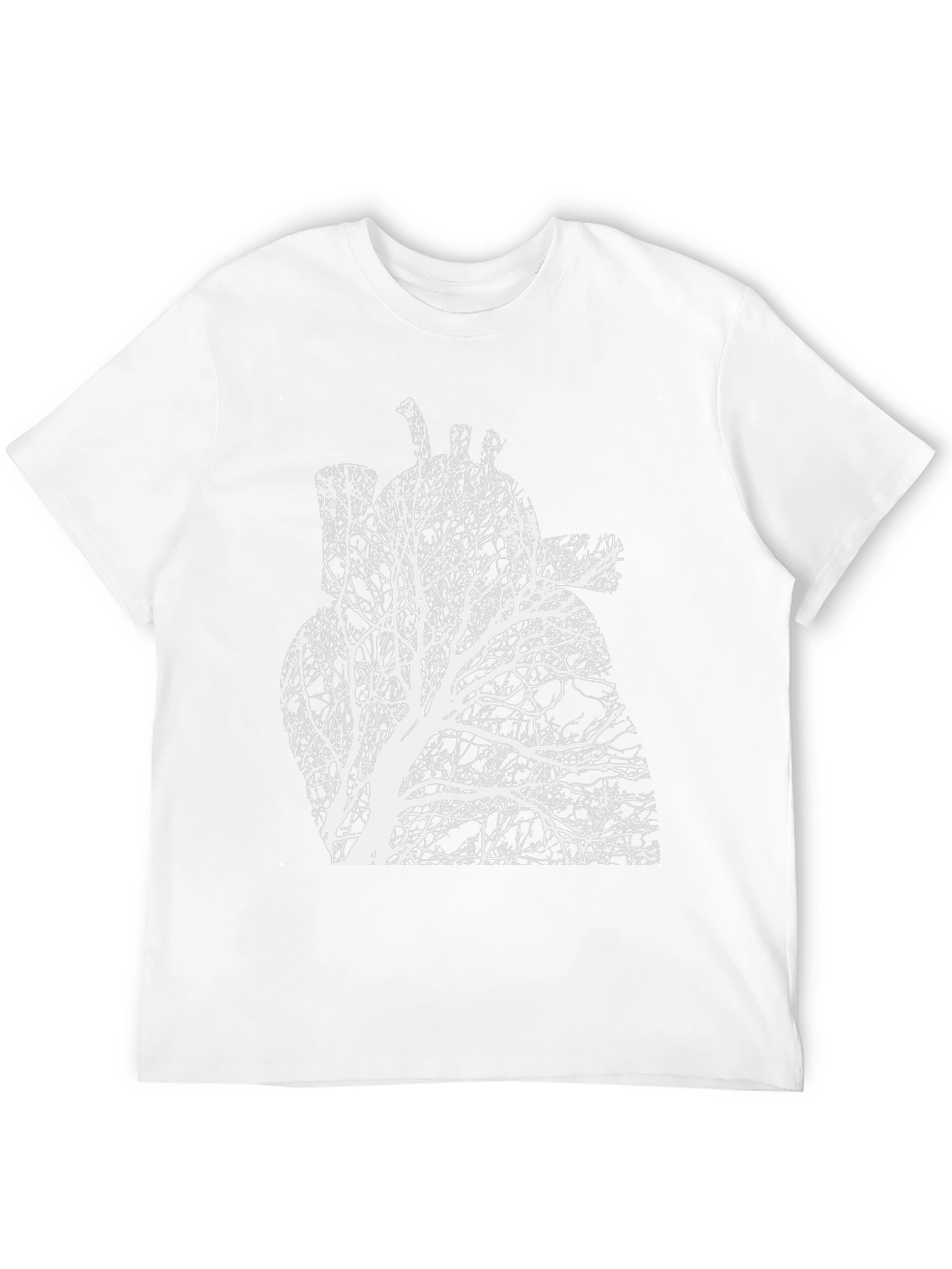 Black Arboreal Heart Tee - Black Graphic Print Crew Neck T-Shirt view 12