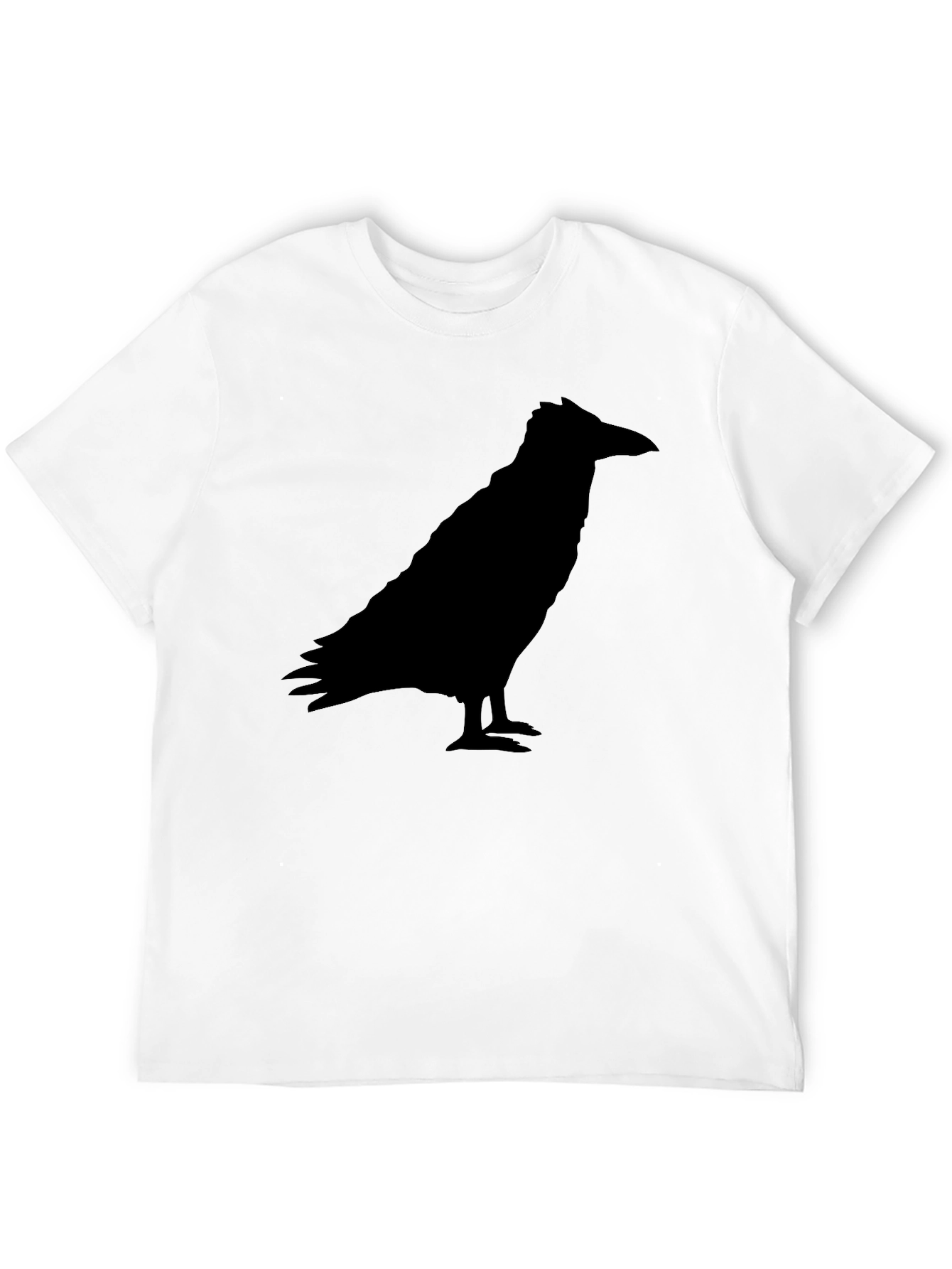 Black Raven Silhouette Graphic Tee - Black Crow Shirt view 12