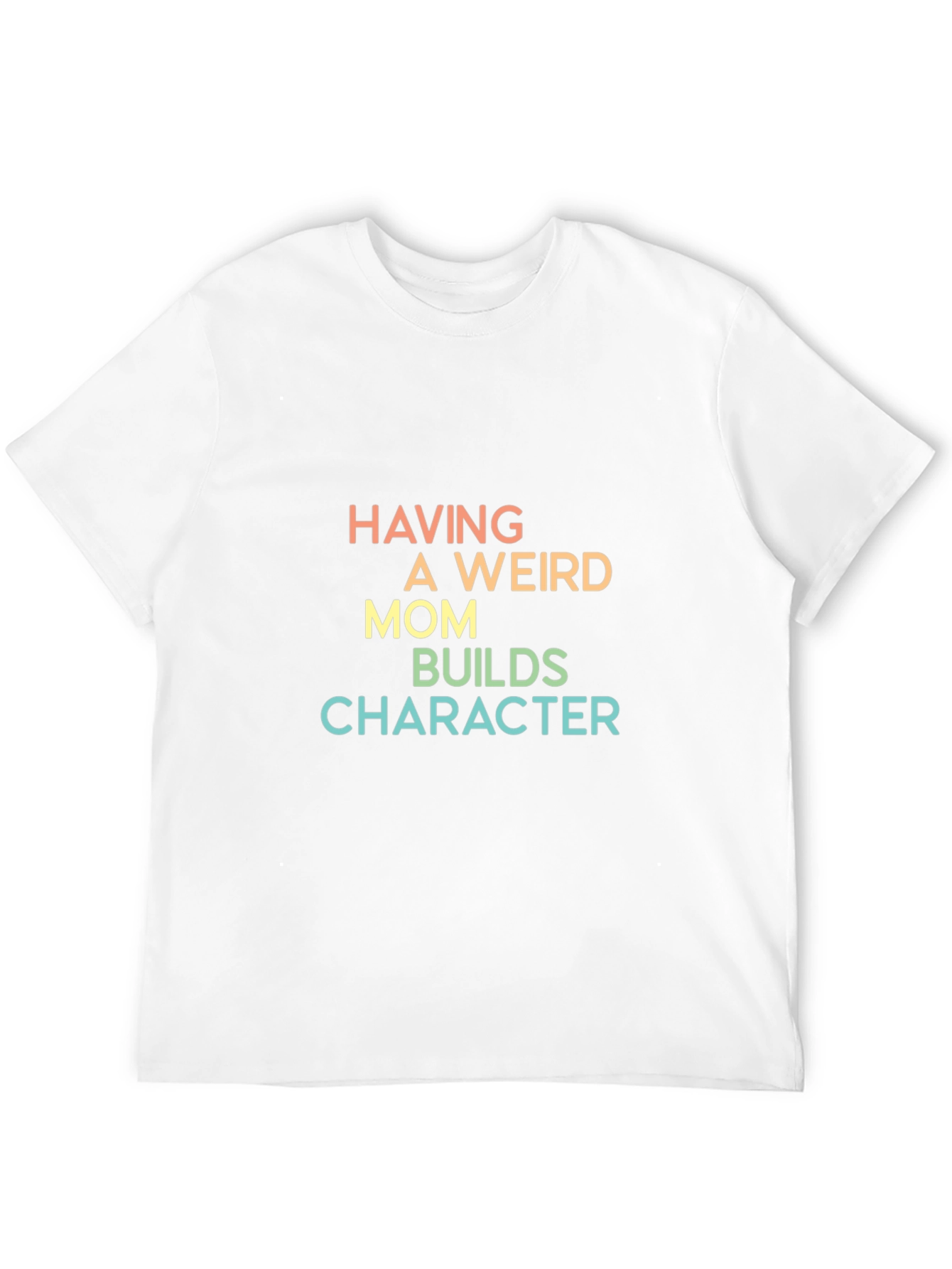 Black Weird Mom Builds Character Black T-Shirt view 12