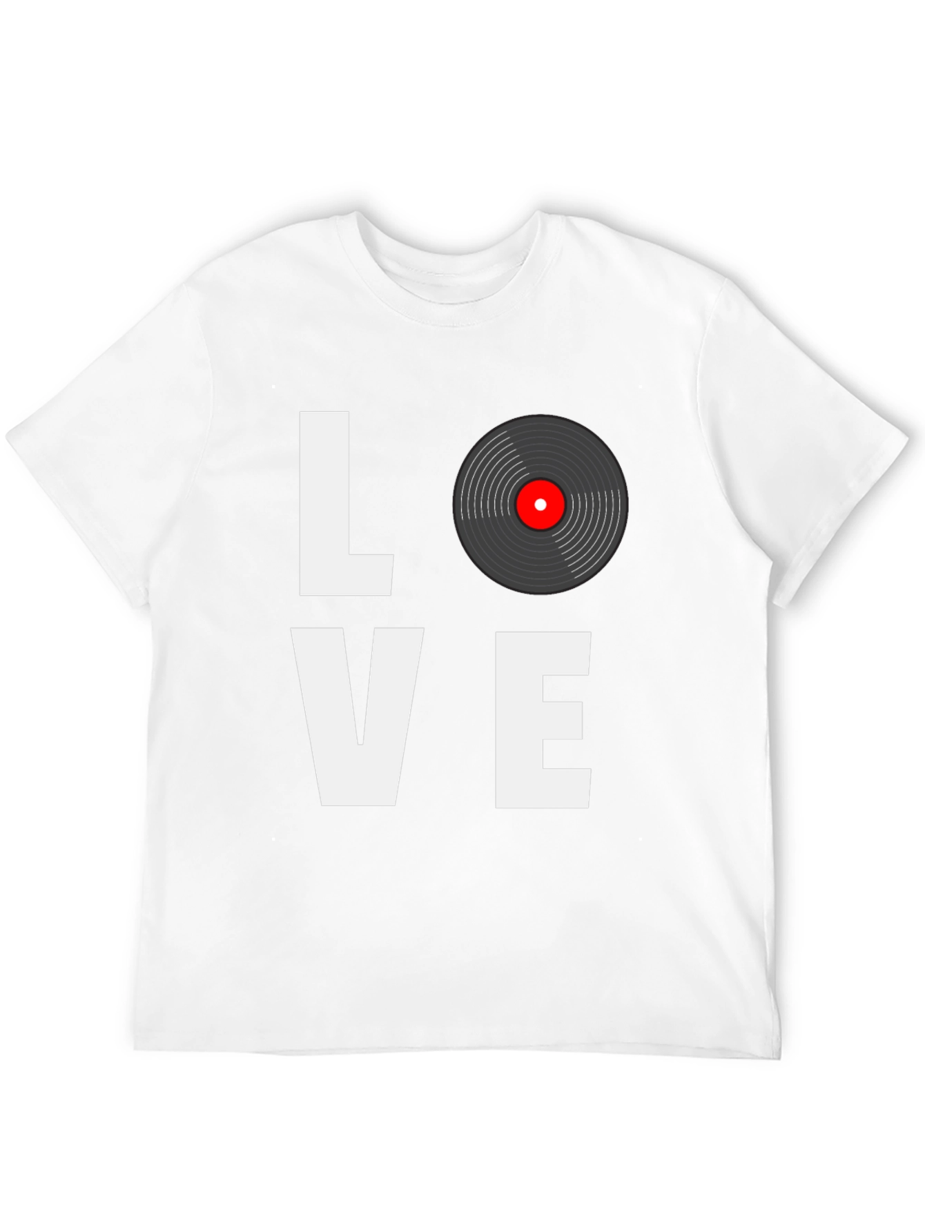 Black Love Vinyl Record Black T-Shirt  view 12