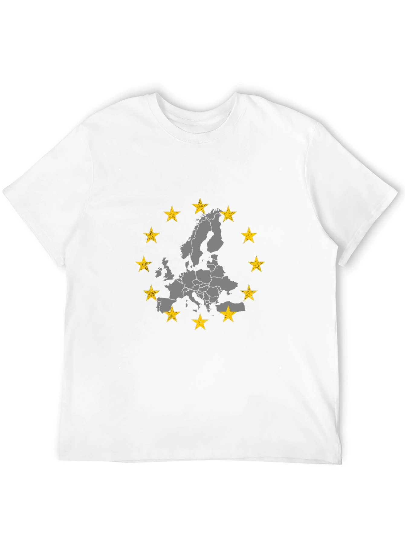 Black Europe Map & Stars Graphic T-Shirt view 12