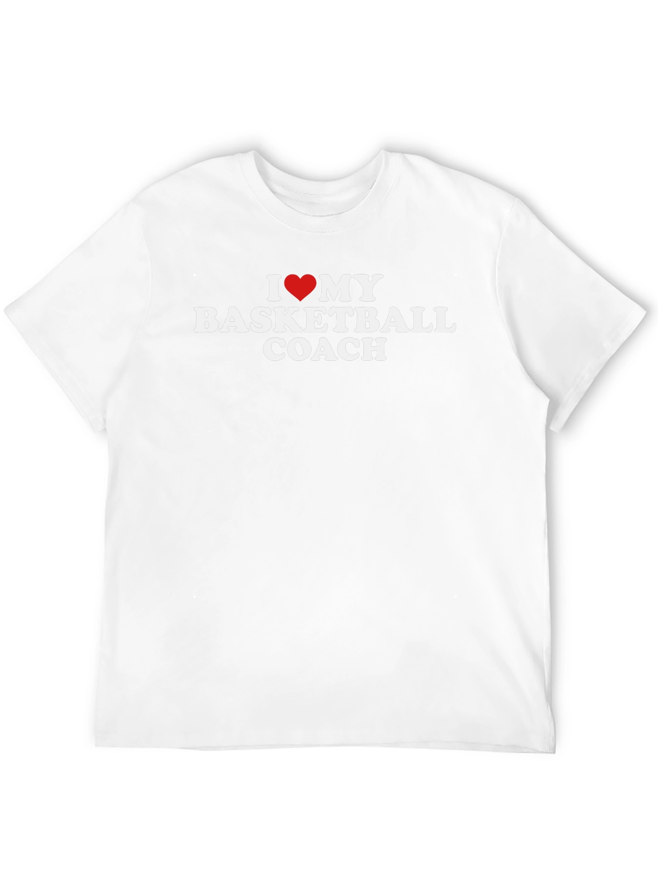 Black I Love My Basketball Coach T-Shirt - Heart Graphic view 12