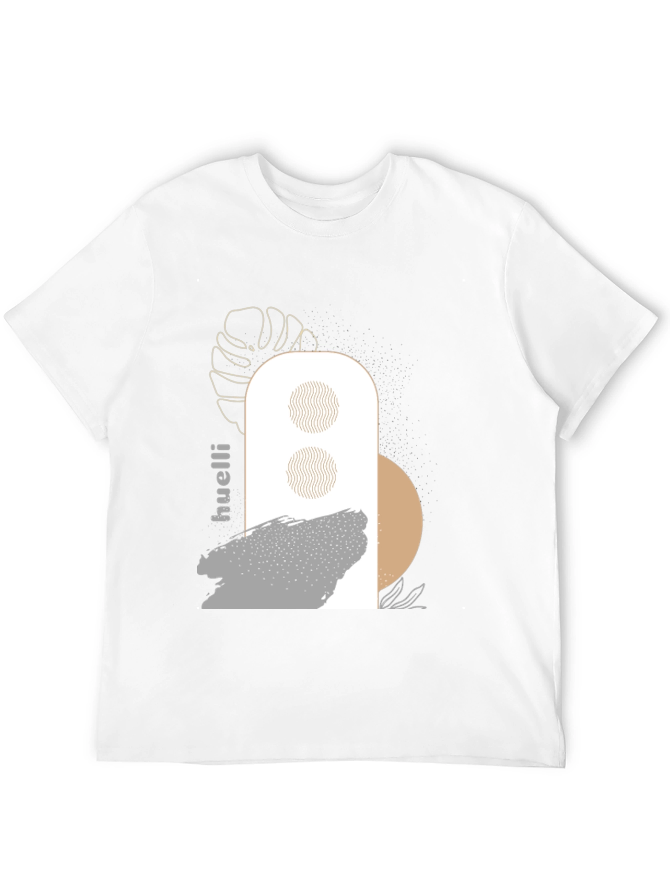 Abstract Graphic Print Black T-Shirt - 12