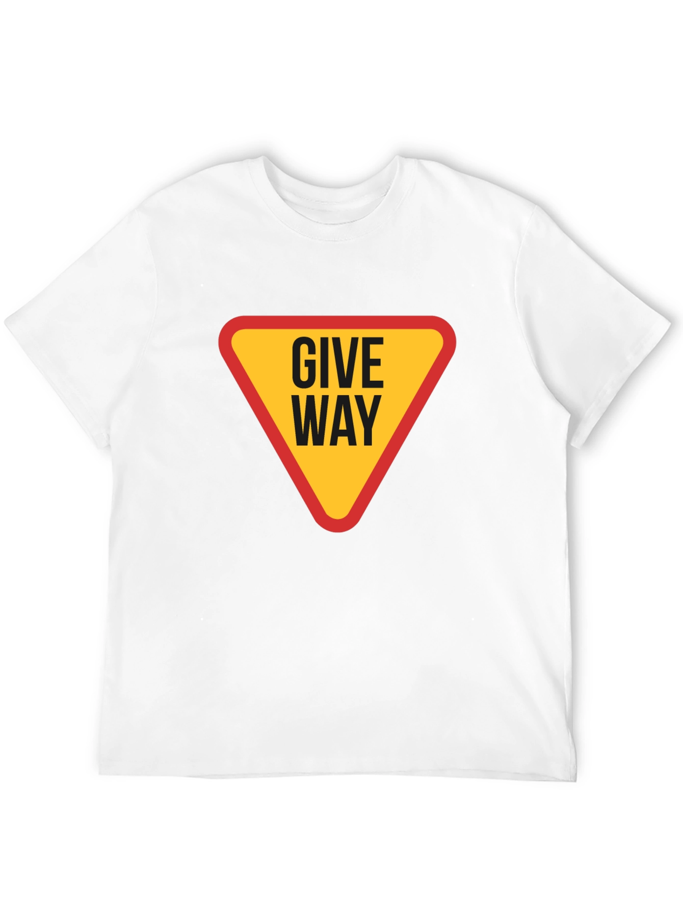 Black Give Way Traffic Sign T-Shirt view 12