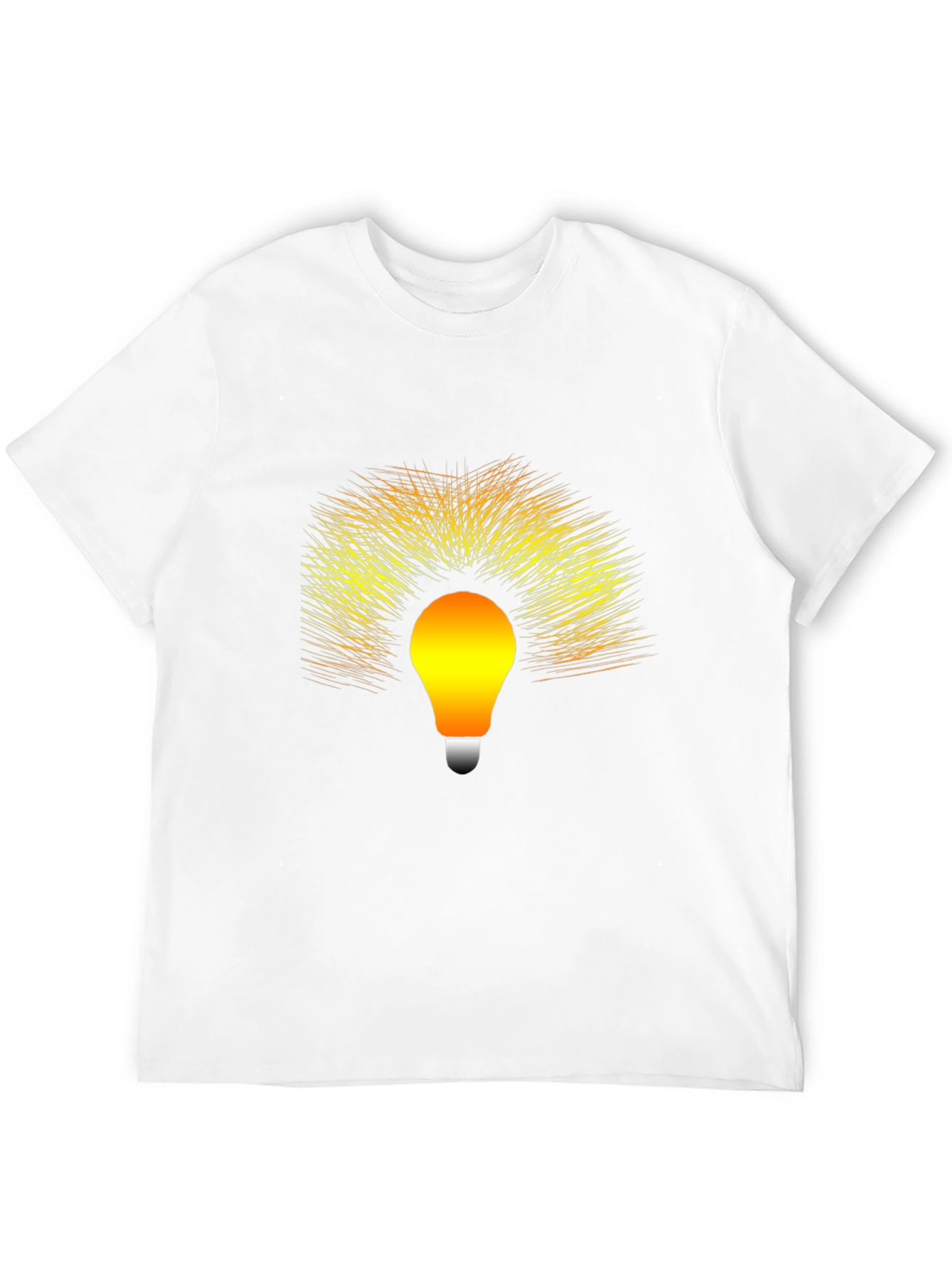 Black Creative Light Bulb Graphic T-Shirt view 12