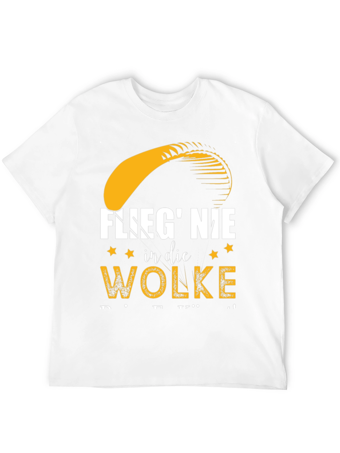 Black Flieg' Nie in die Wolke T-Shirt - Paragliding Gift view 12