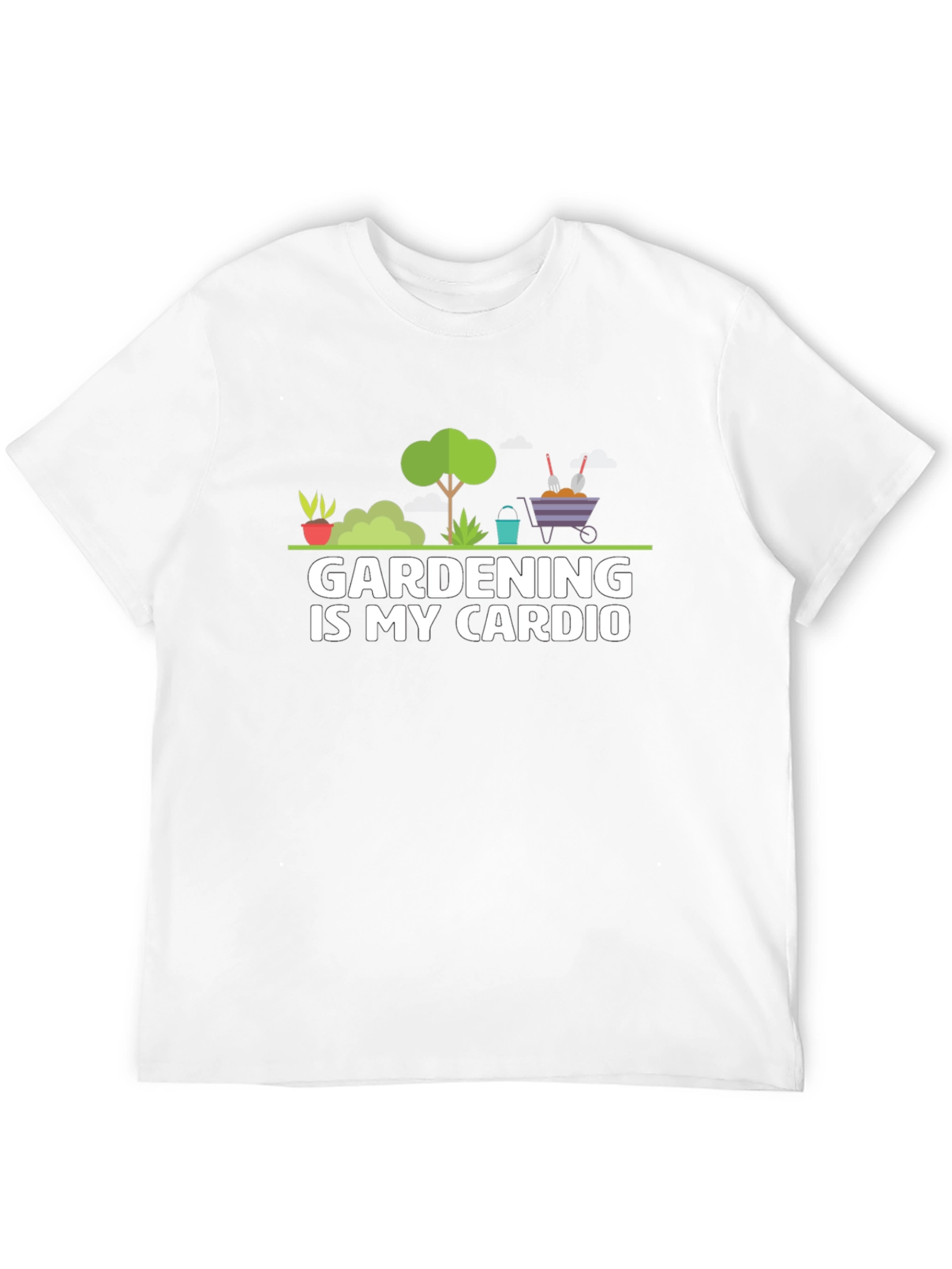 Black Gardening is My Cardio T-Shirt view 12