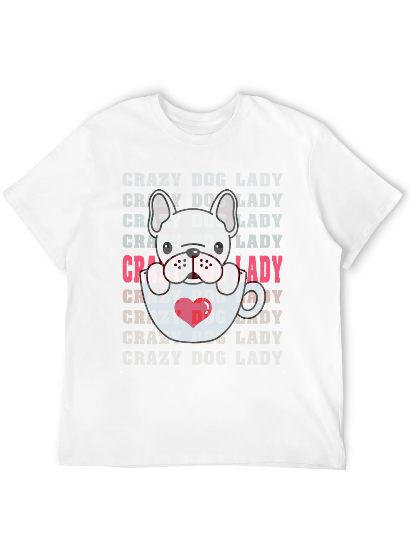 Black Crazy Dog Lady T-Shirt view 12