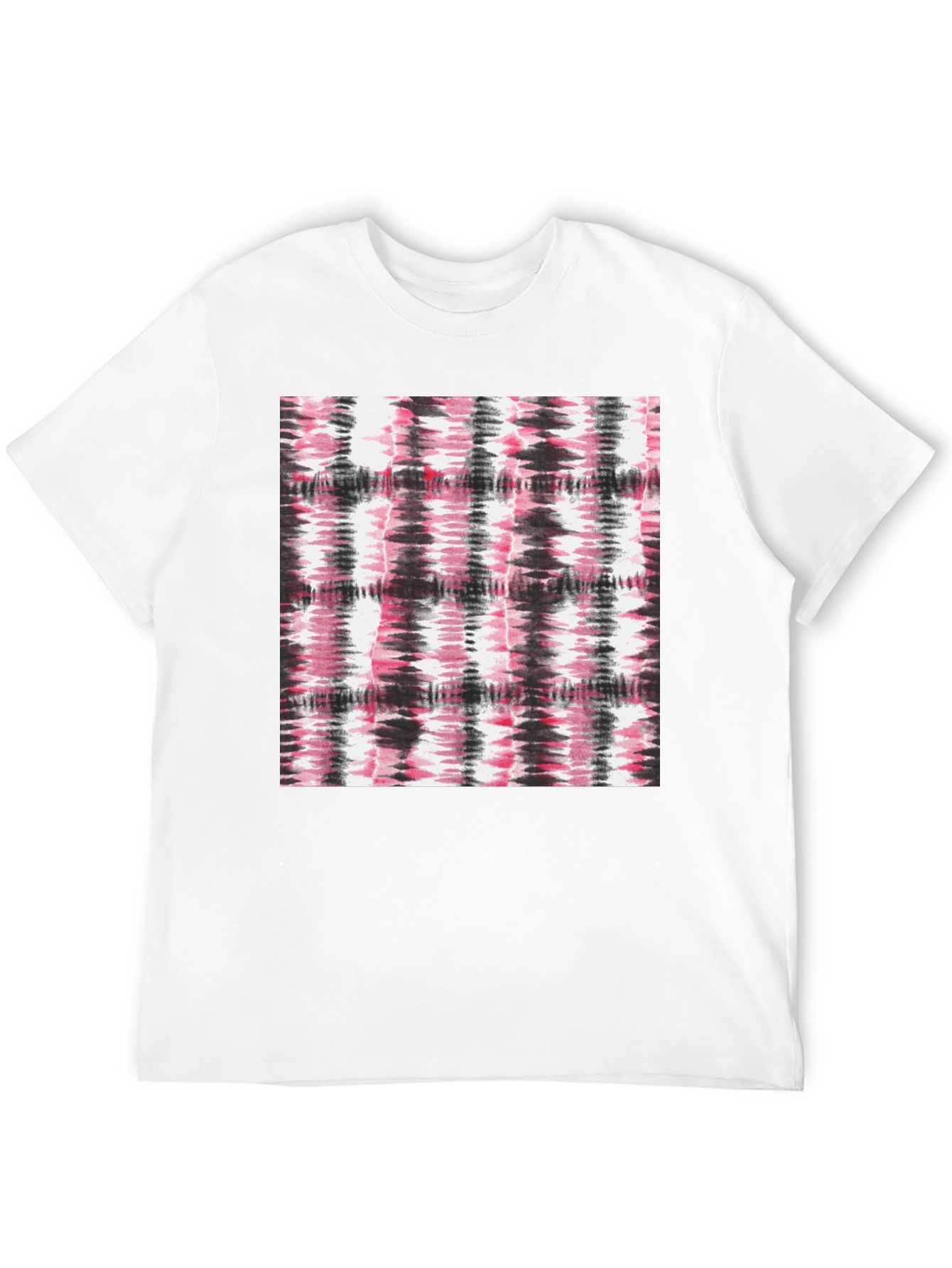 Black Abstract Tie-Dye Graphic Black T-Shirt view 12