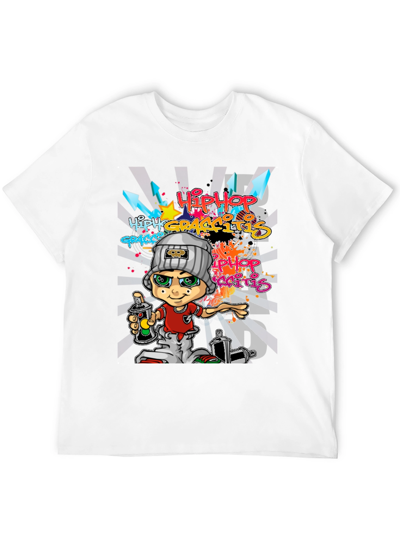Black Hip Hop Graffiti T-Shirt - Urban Style view 12
