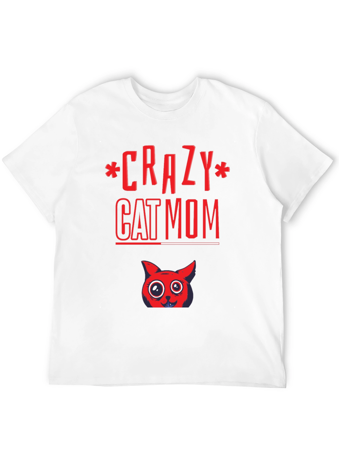 Black Crazy Cat Mom Graphic Tee - Soft Cotton Blend view 12