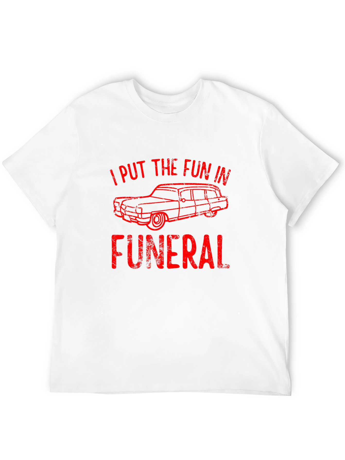 Black I Put the Fun in Funeral Hearse T-Shirt view 12