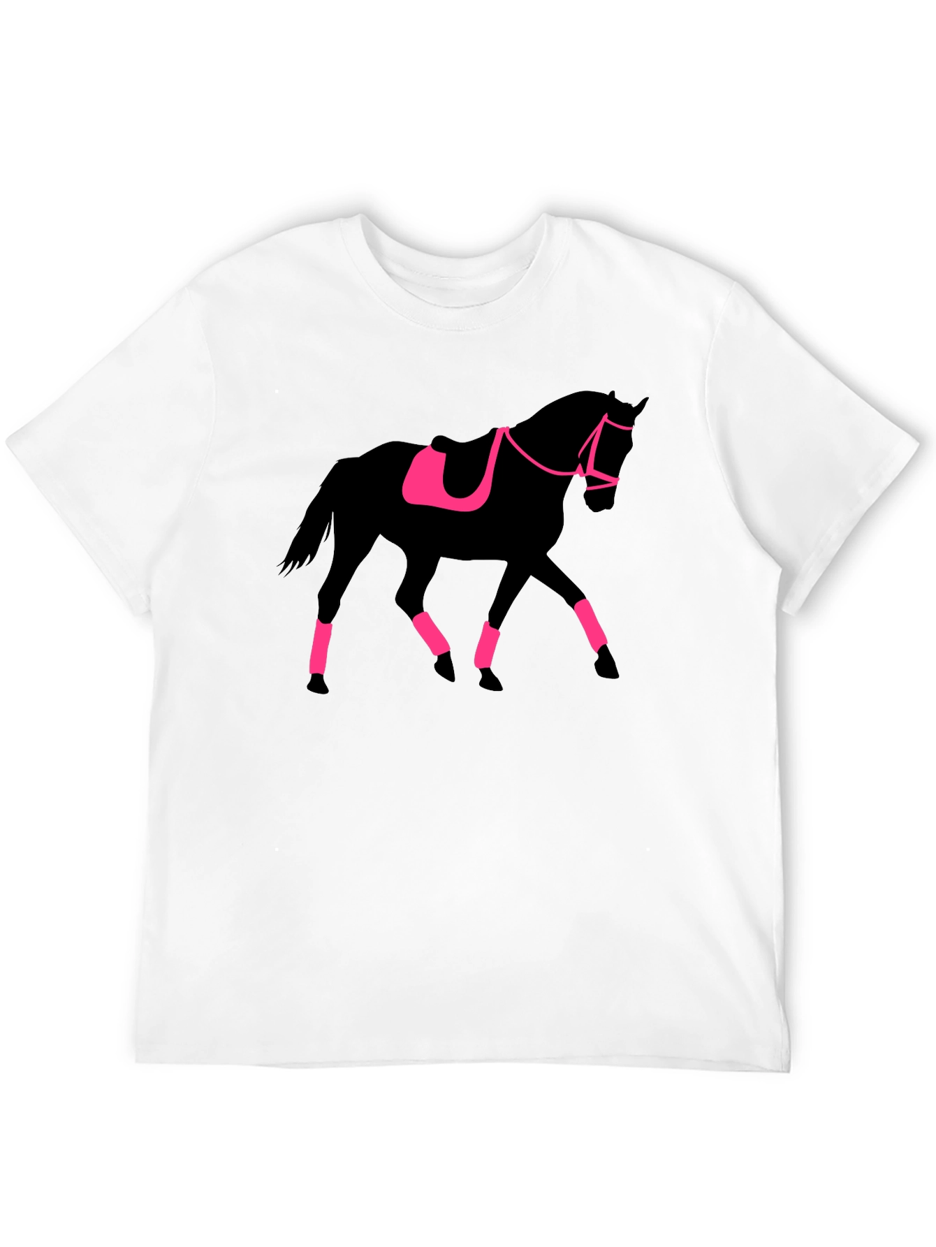 Black Equestrian Horse Silhouette Graphic Tee view 12