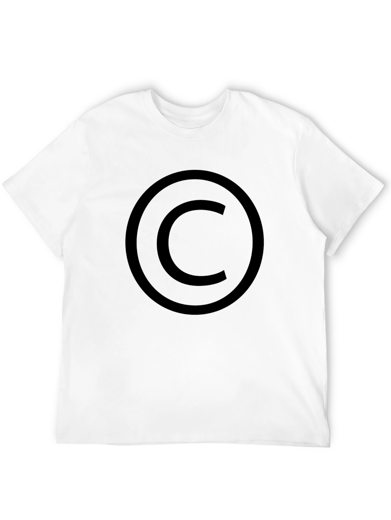 Black Copyright Symbol Black T-Shirt view 12