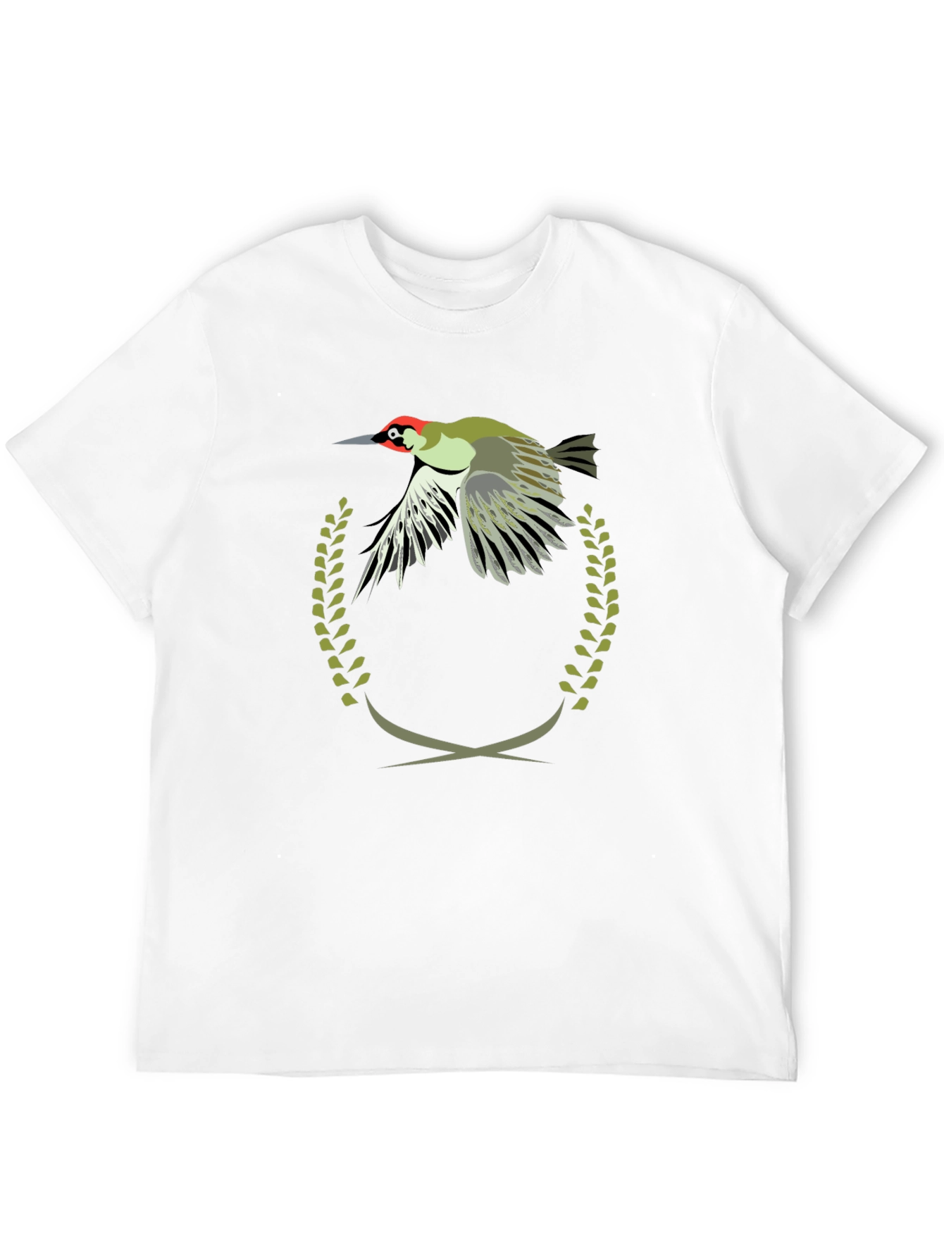 Black Woodpecker Emblem Tee - Unique Graphic Print T-Shirt view 12