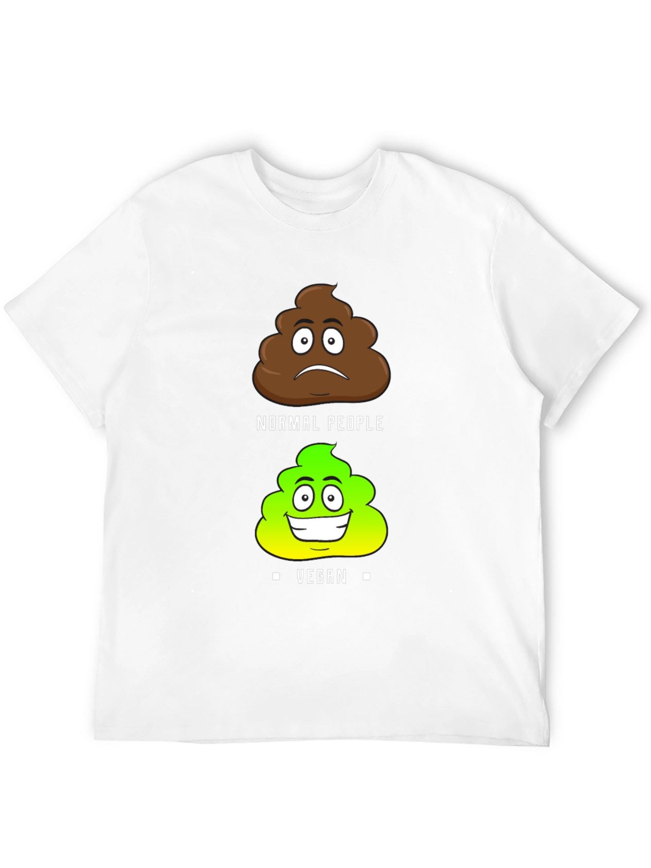 Black Vegan Poop Humor T-Shirt view 12