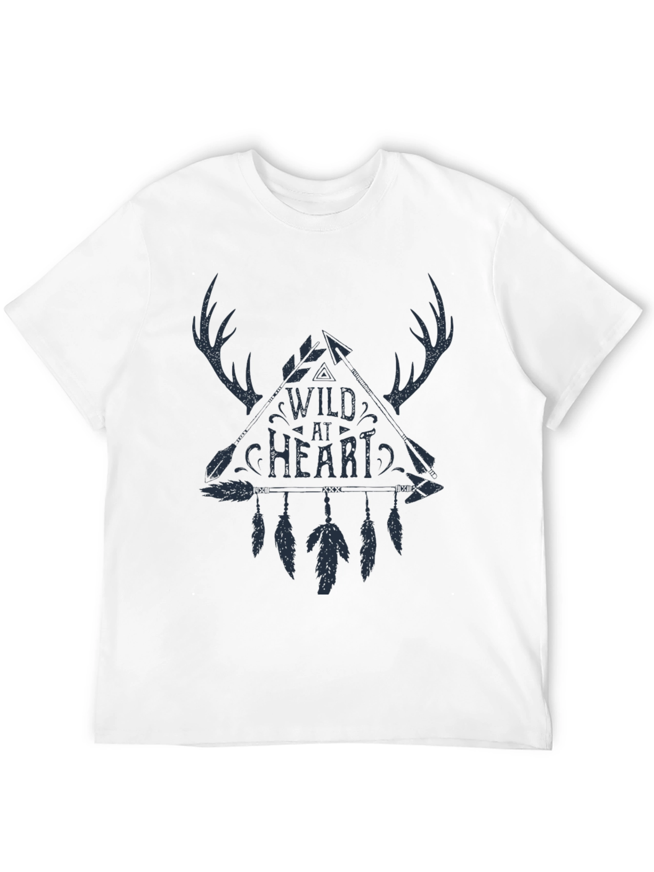 Black Wild at Heart Graphic Tee - Black Cotton Casual T-Shirt view 12