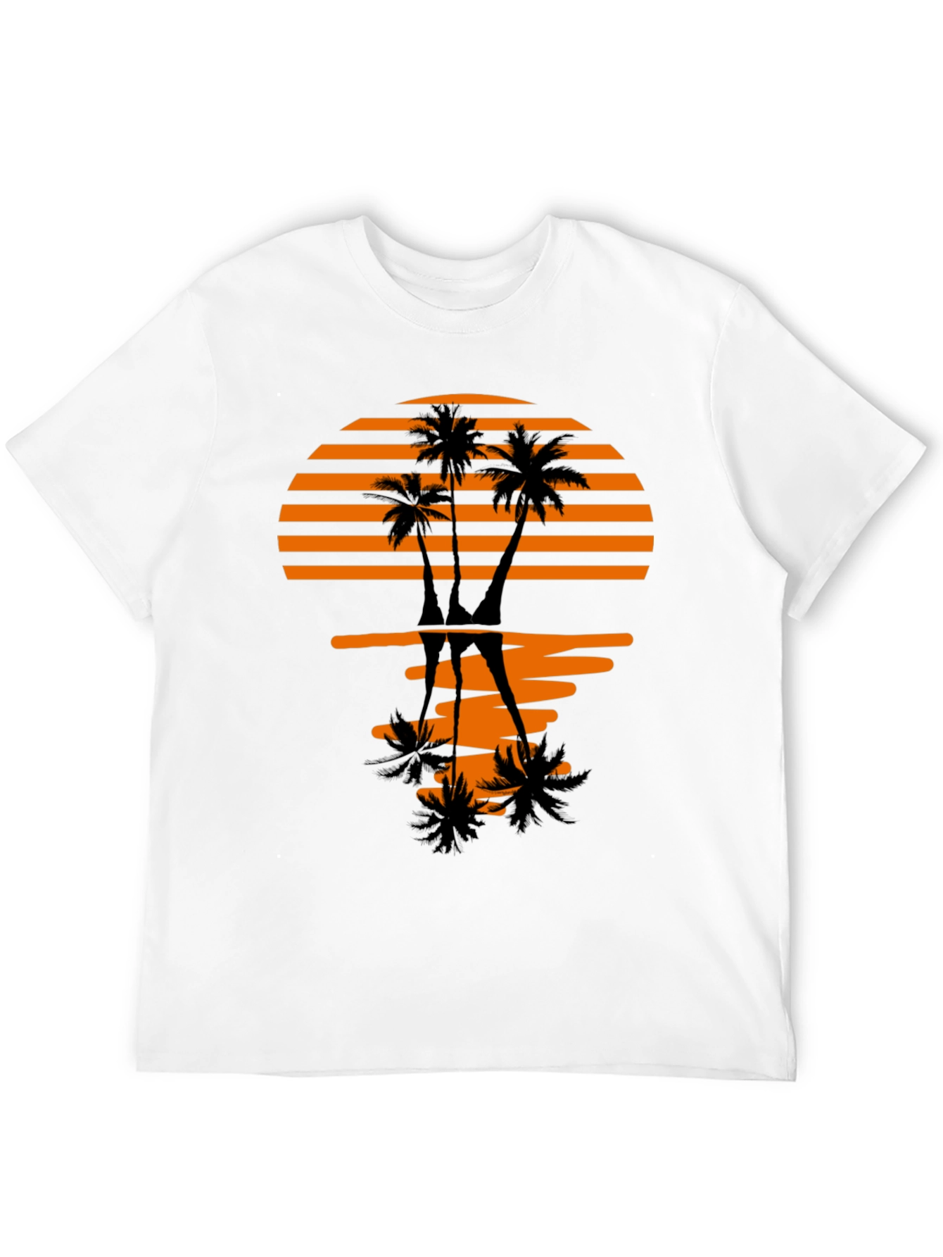 Black Sunset Palm Tree Graphic Tee - Stylish Black T-Shirt view 12