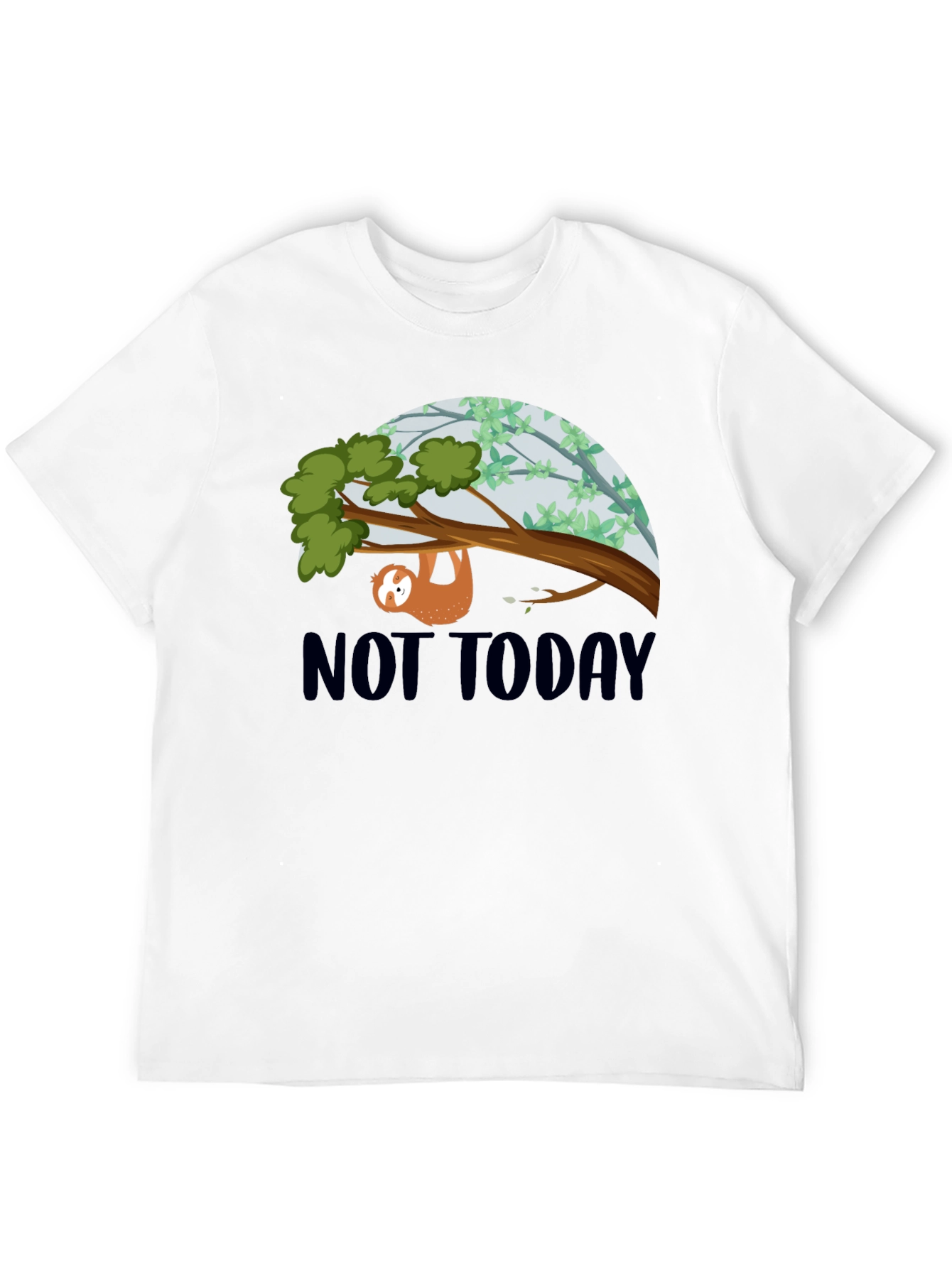 Black Not Today Sloth Graphic Tee - Relaxed Fit view 12