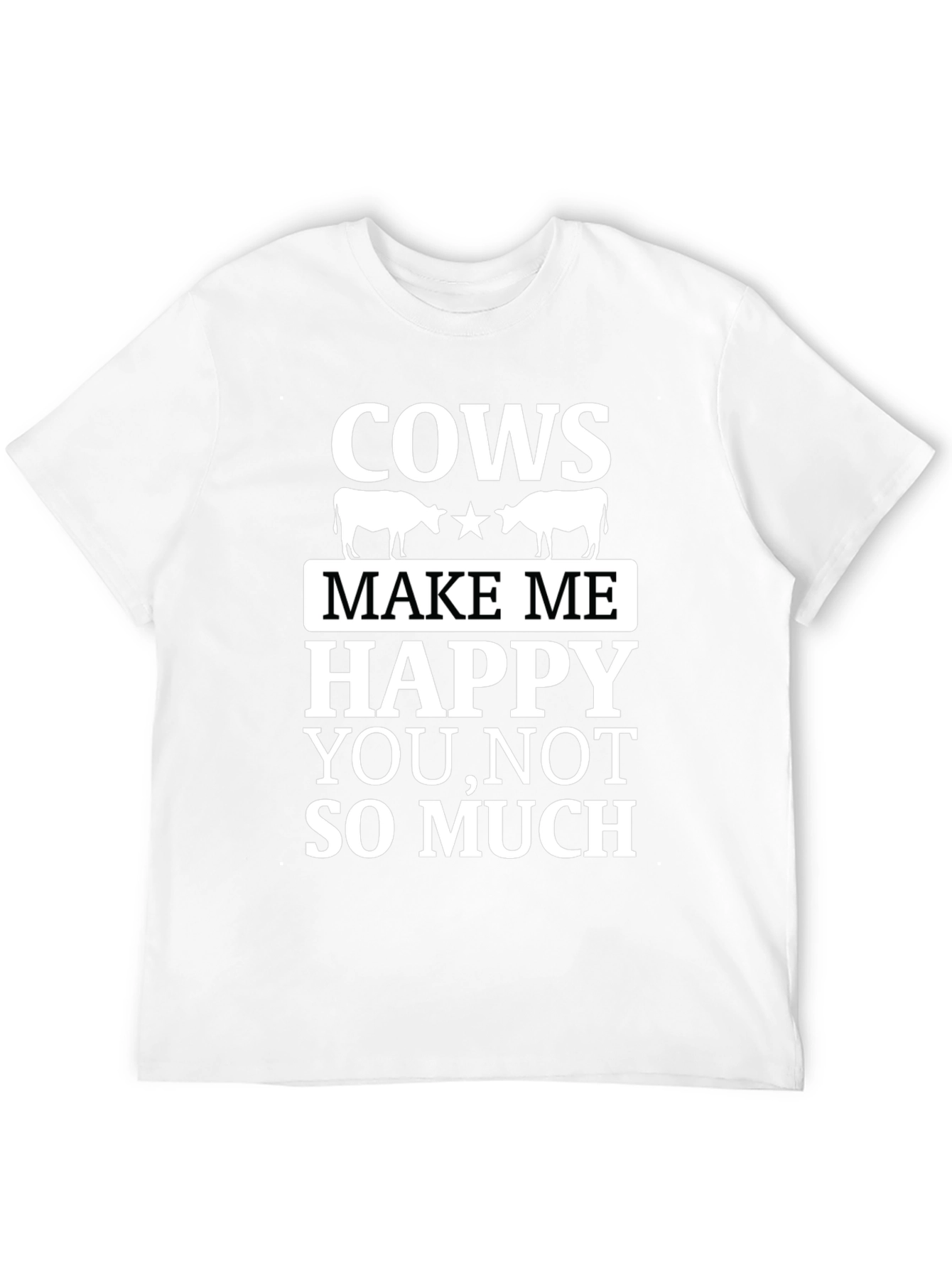 Black Cows Make Me Happy T-Shirt - Funny Novelty Tee view 12