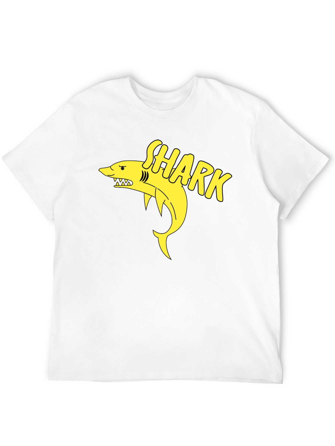 Black Shark Graphic Black T-Shirt - Casual Men's Tee view 12