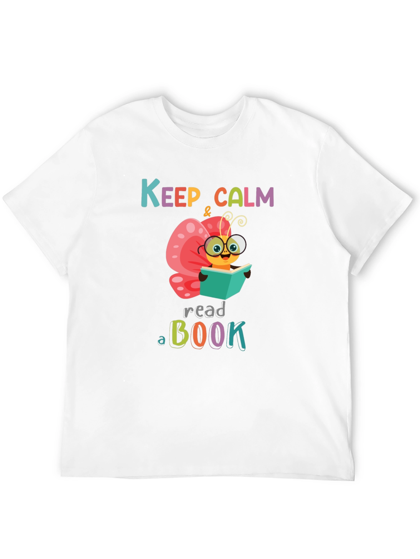 Black Keep Calm Read a Book T-Shirt view 12