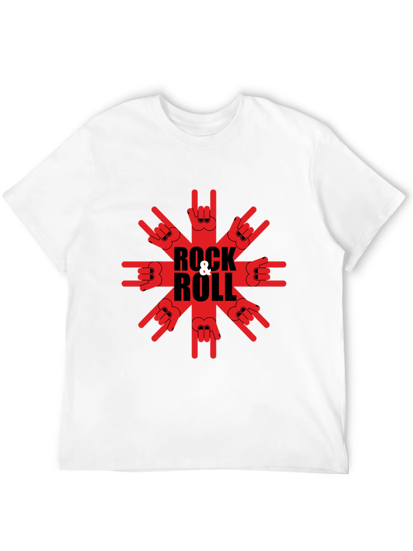 Black Rock & Roll Graphic T-Shirt - Black Tee view 12