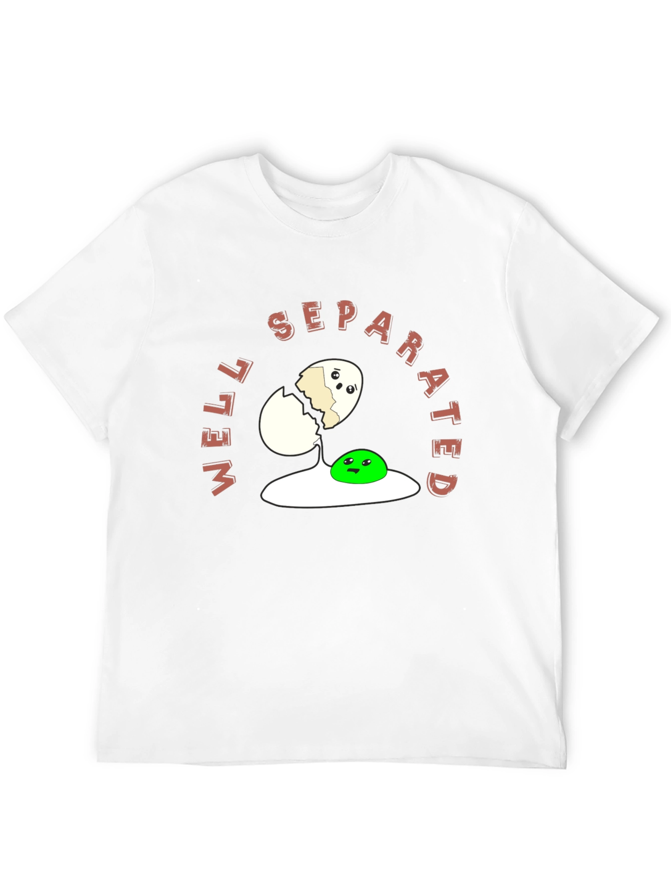 Black Well Separated Funny Egg T-Shirt view 12