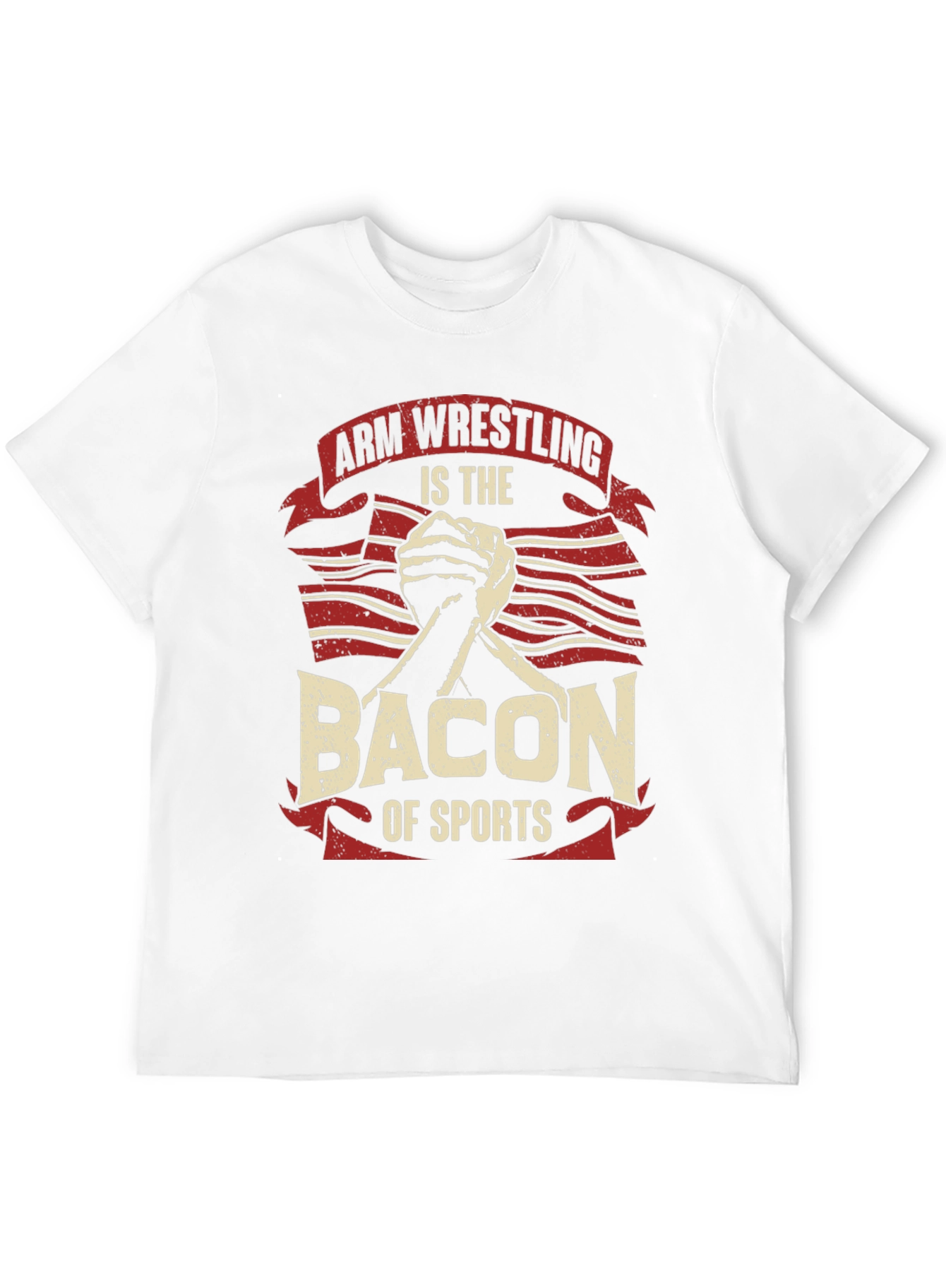 Black Arm Wrestling Bacon of Sports T-Shirt view 12