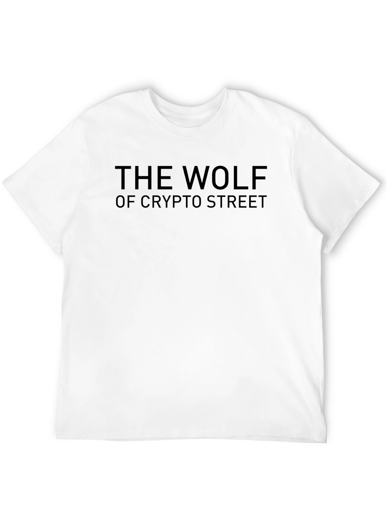 Black The Wolf of Crypto Street T-Shirt - Black view 12