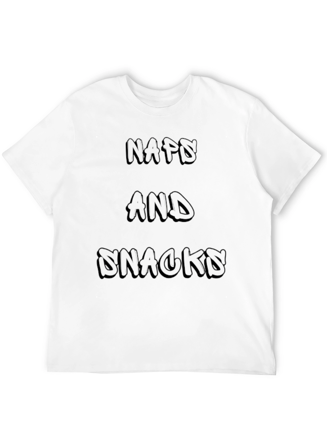 Black Naps and Snacks Black Graphic Tee Shirt view 12