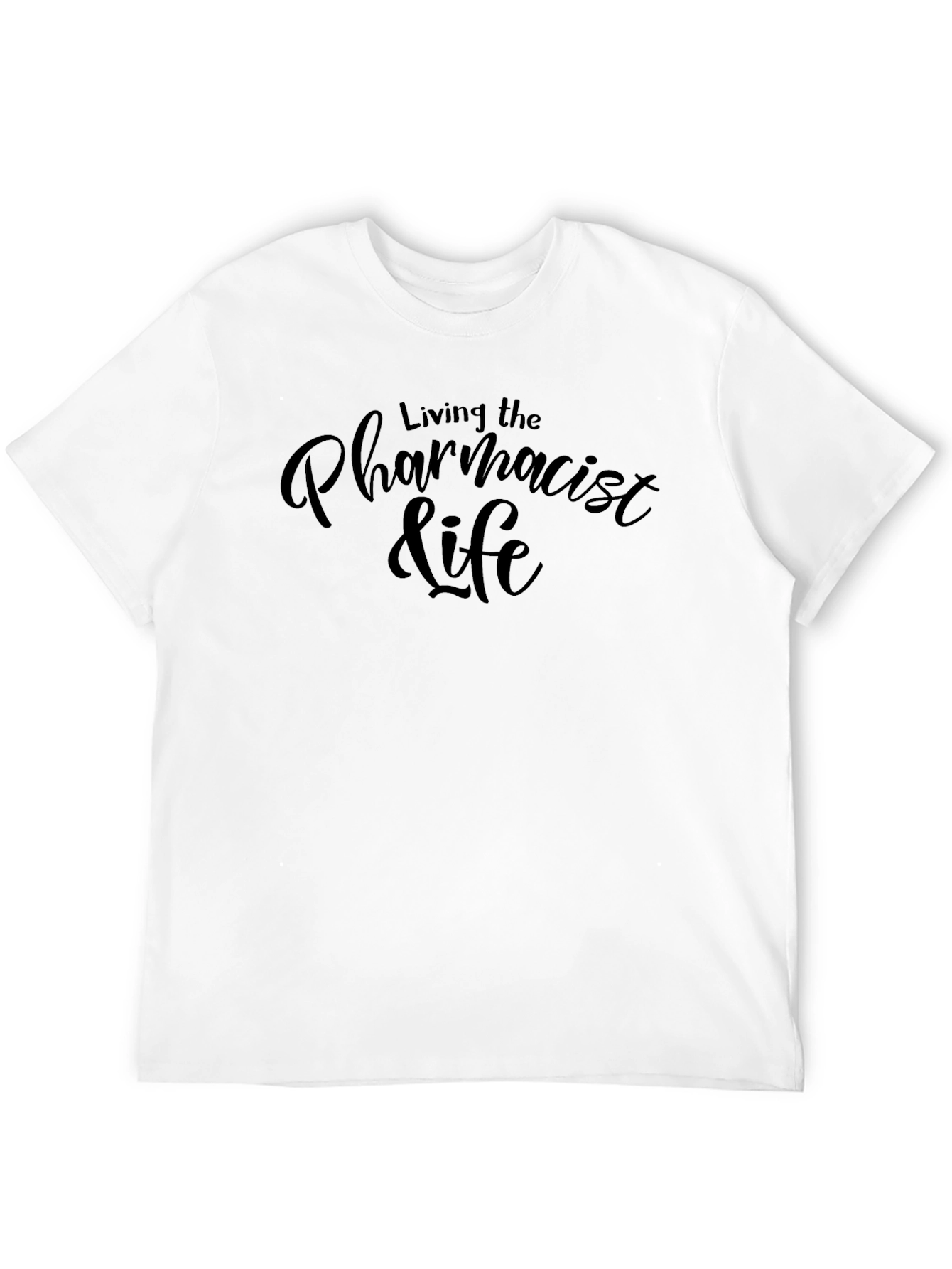 Black Living the Pharmacist Life T-Shirt - Black Crew Neck view 12