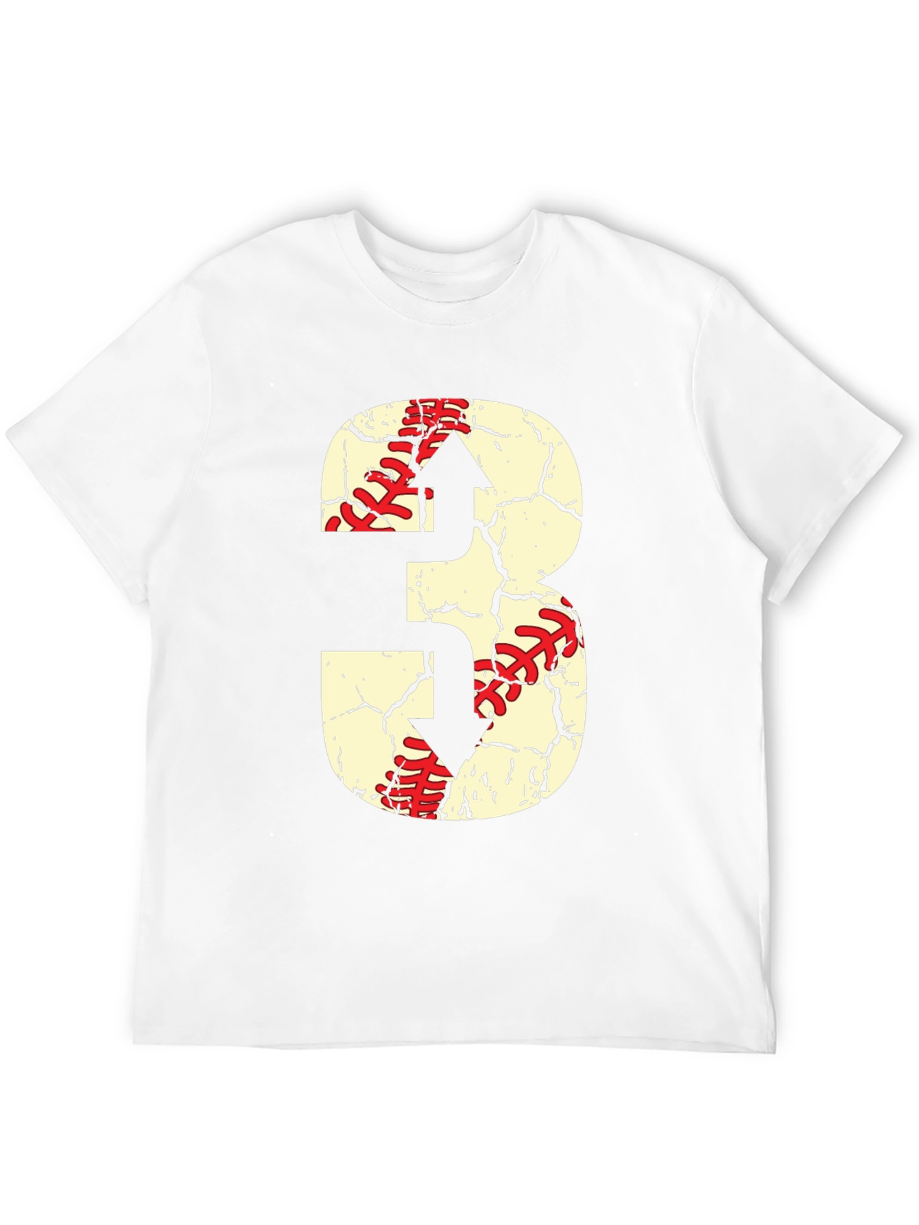 Black Baseball Number 3 T-Shirt view 12