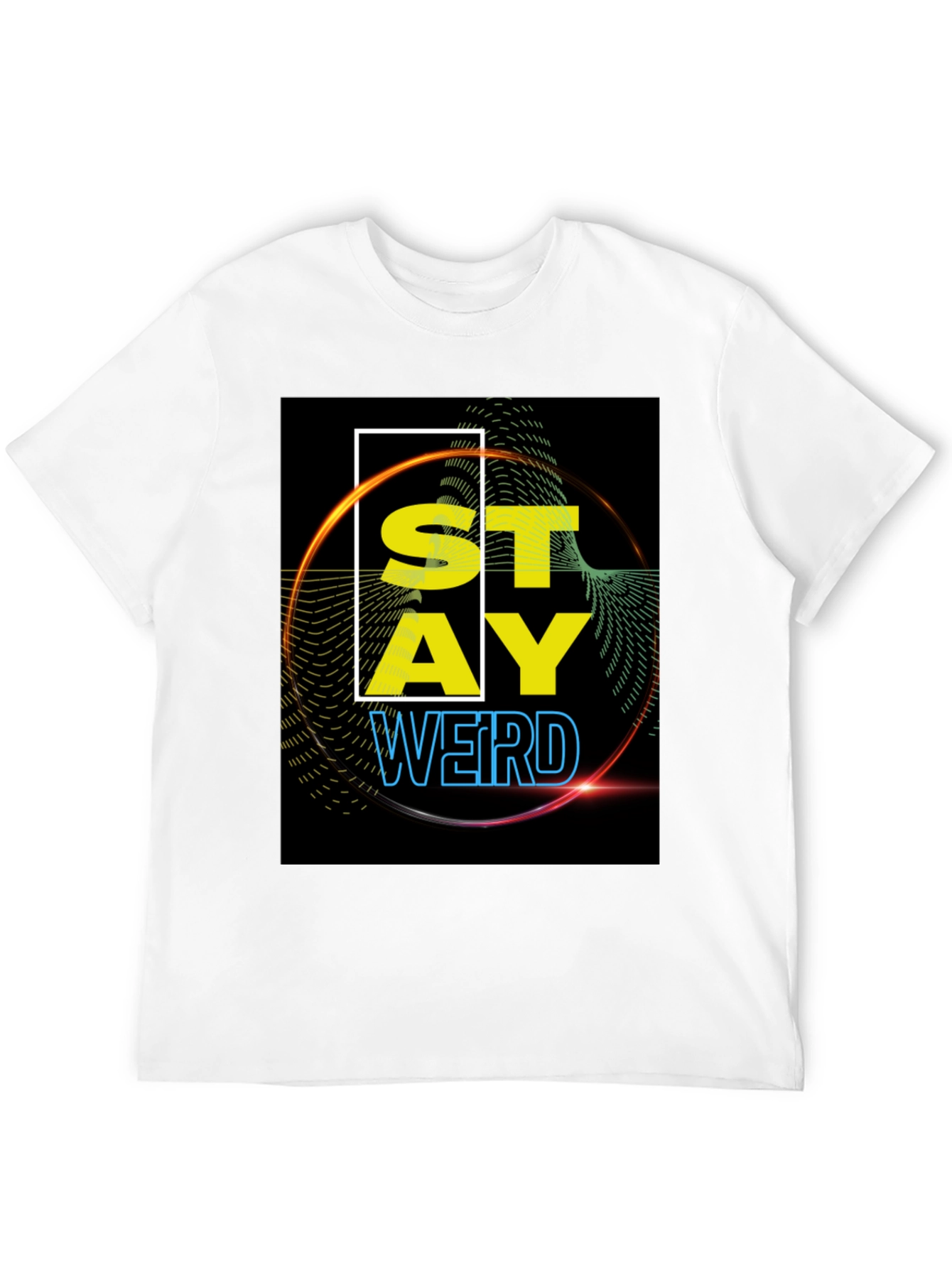 Black Stay Weird Graphic Tee - Black view 12