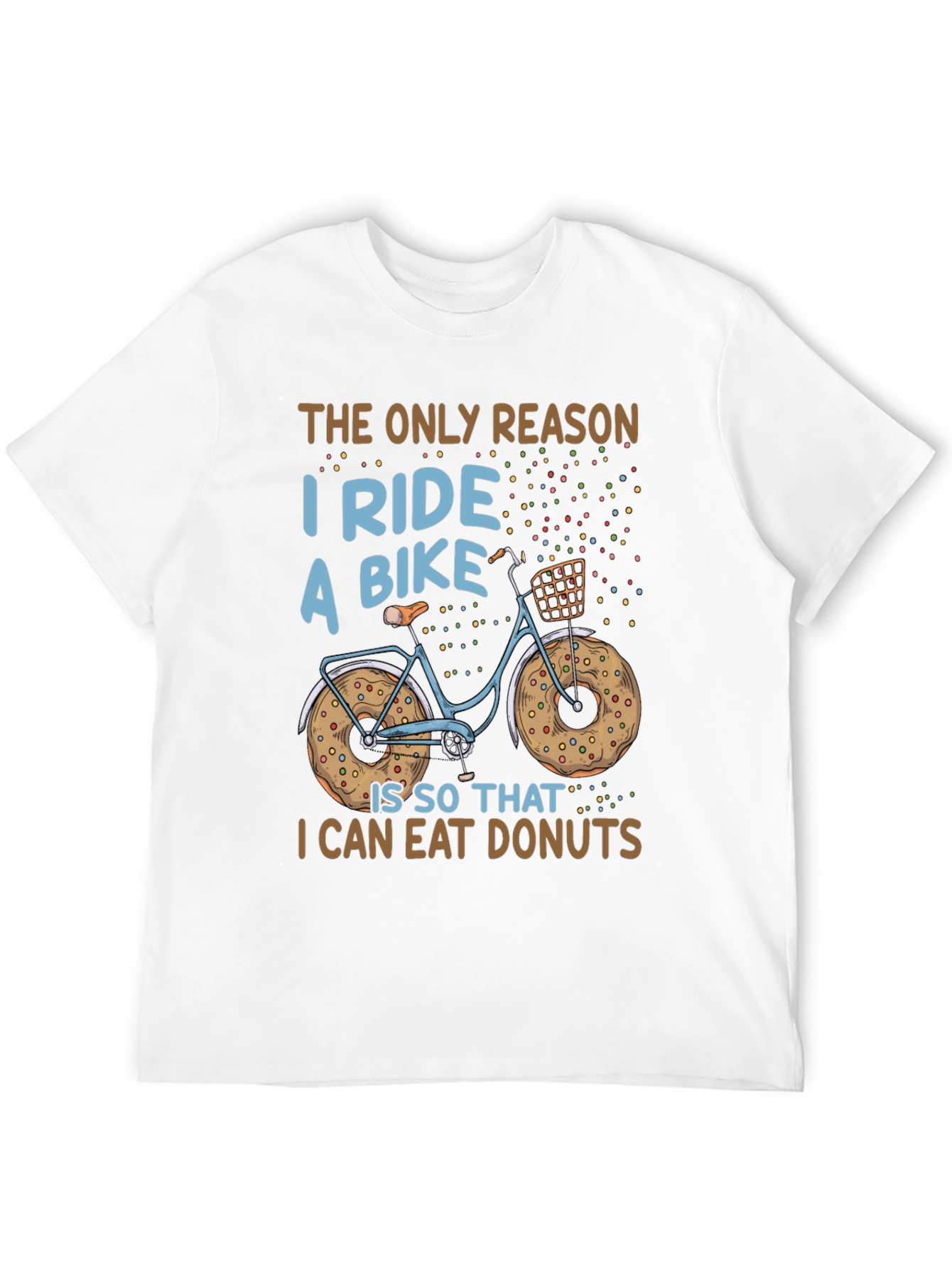 Black Funny Bike & Donut T-Shirt - Cycling & Foodie view 12