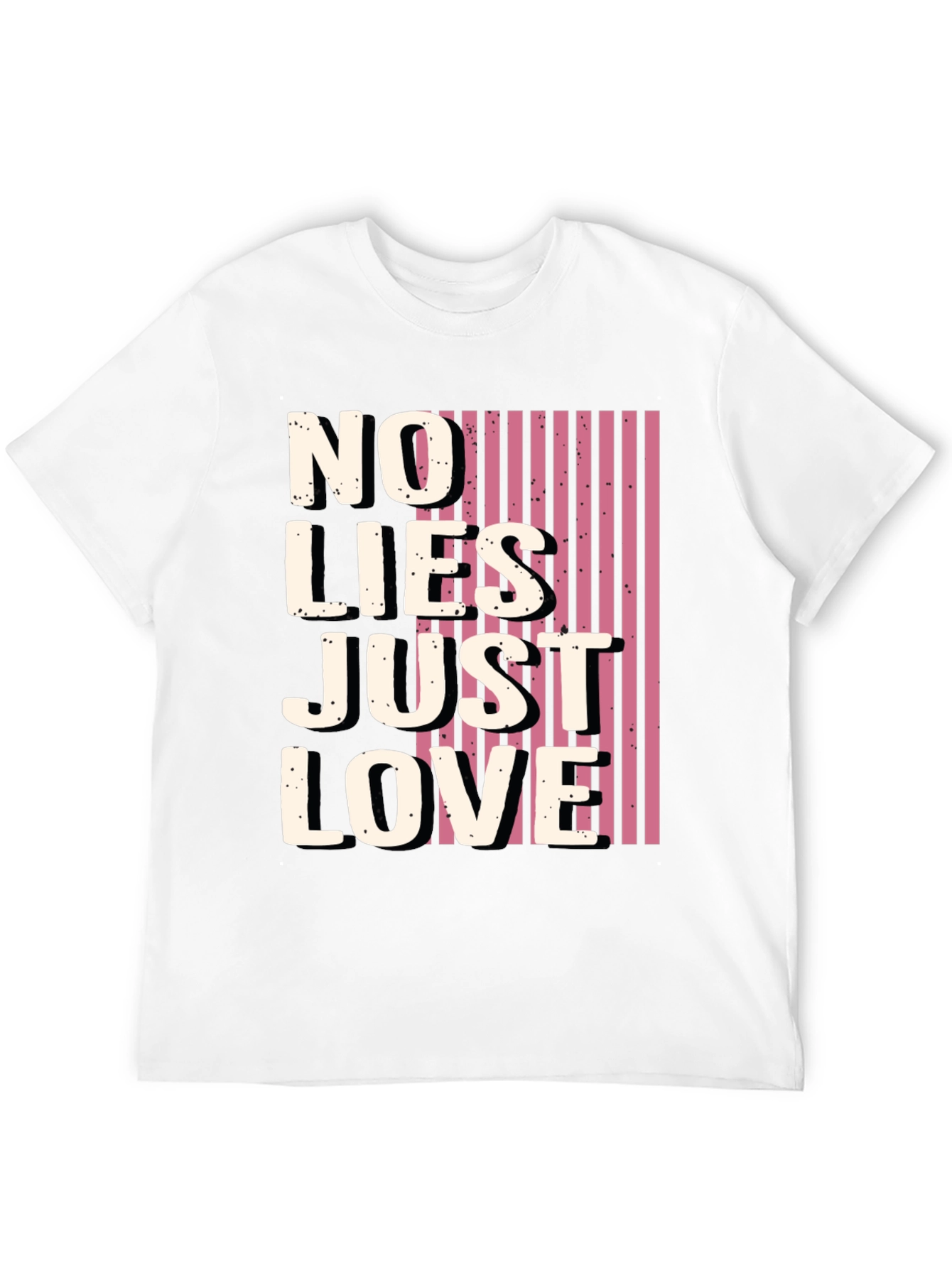 Black No Lies Just Love Graphic Tee - Black view 12