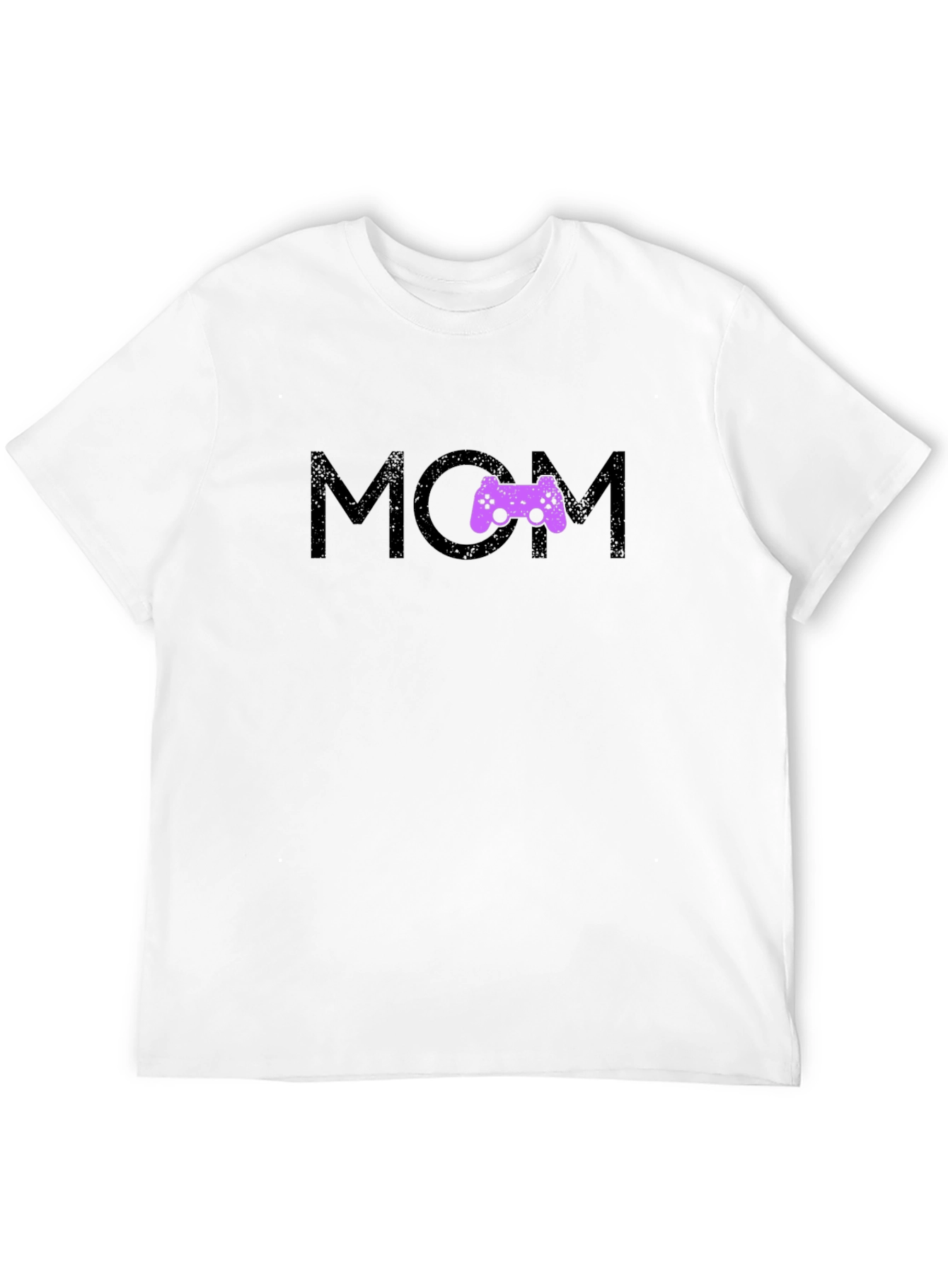 Black Gamer Mom T-Shirt - Black Crew Neck view 12