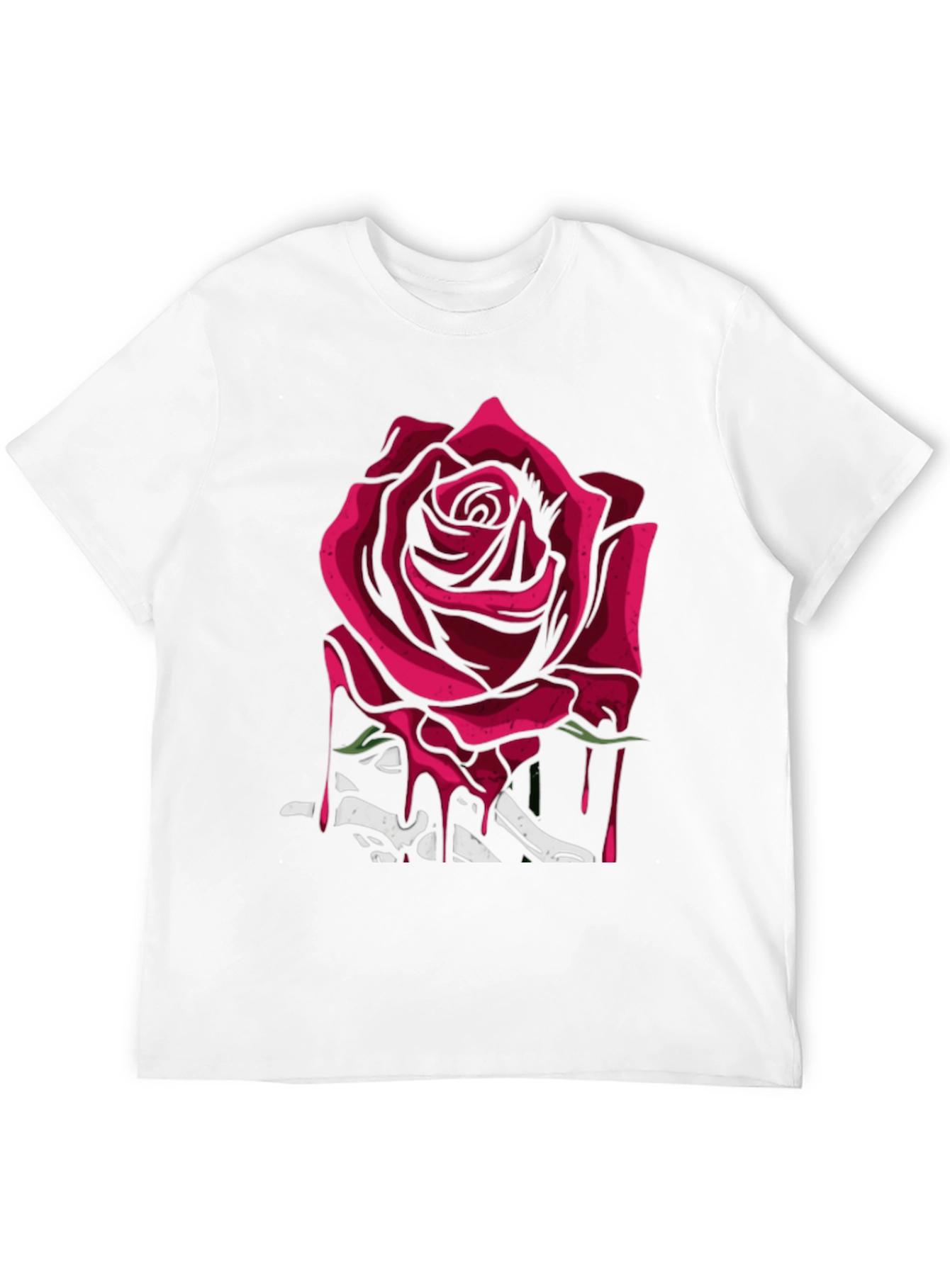 Black Rose & Bones Graphic Tee - Modern Edgy Style view 12