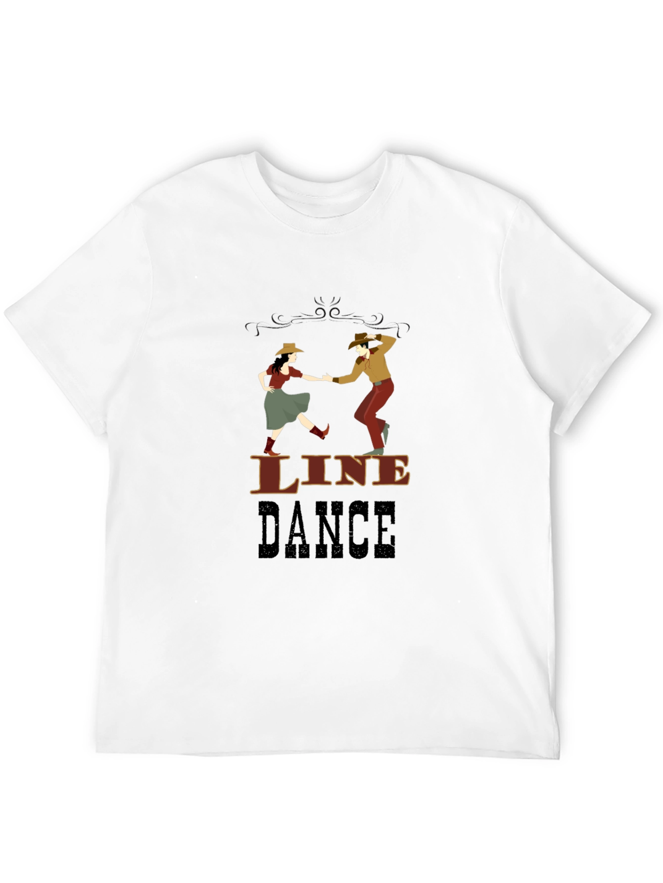 Line Dance Graphic T-Shirt - Western Style Dancing Tee - 12