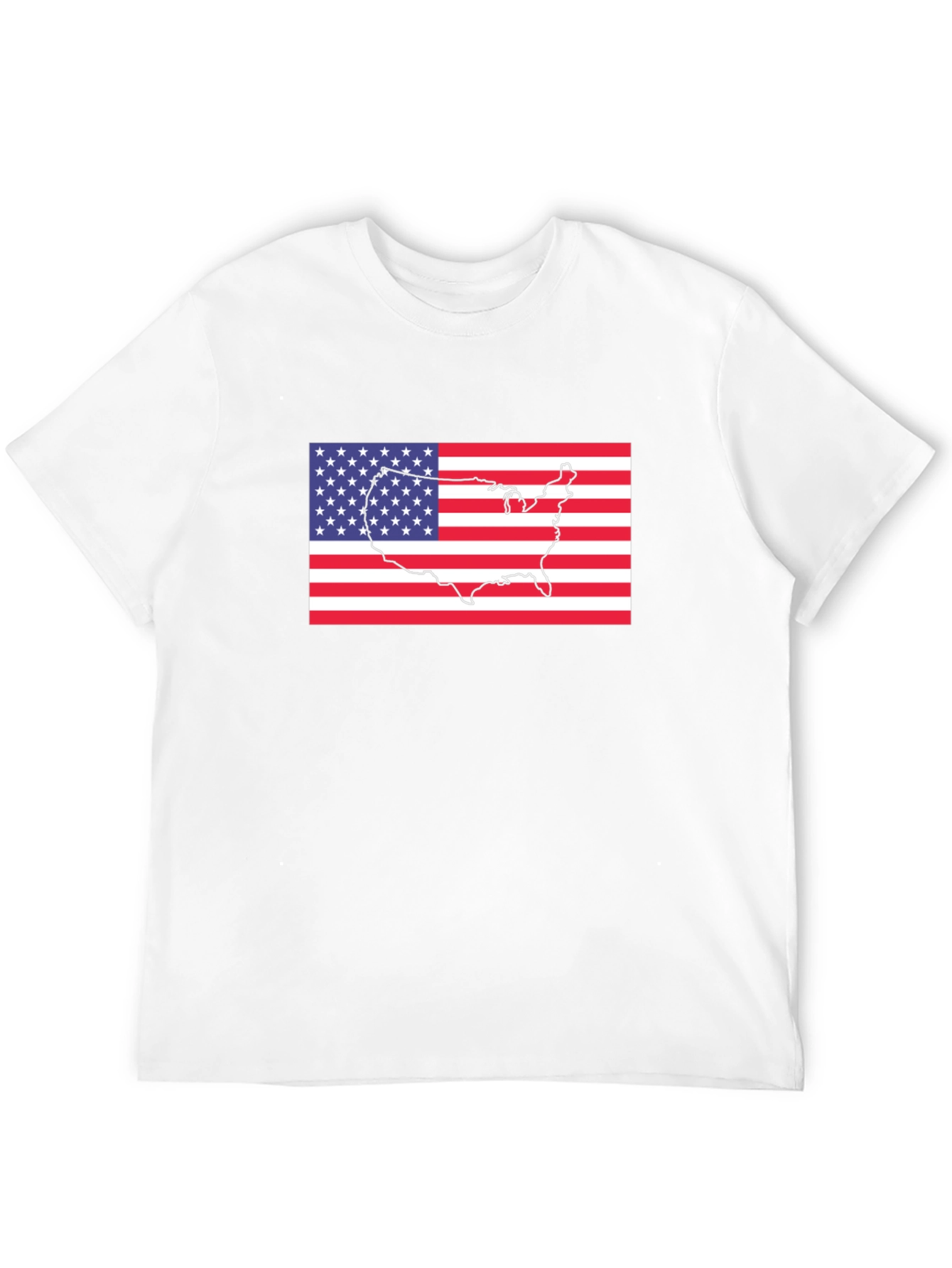 USA Flag Outline T-Shirt - 12
