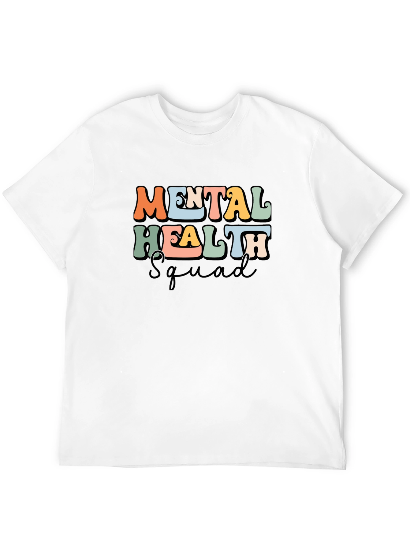 Black Mental Health Squad Graphic T-Shirt view 12