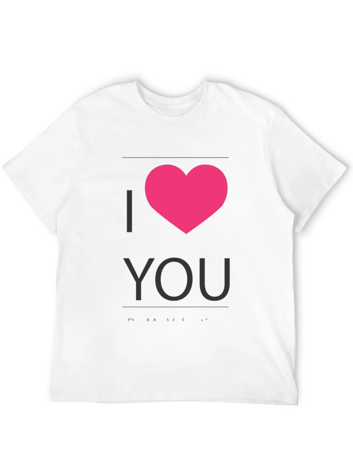 Black I Heart You - Black Crew Neck T-Shirt view 12