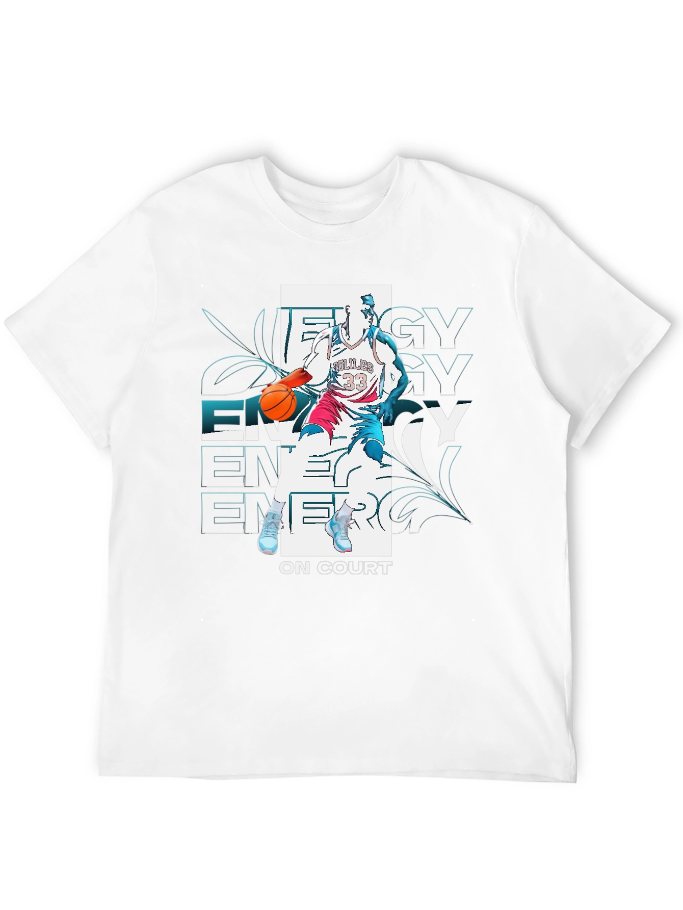 Black Energy On Court Basketball Graphic Tee view 12