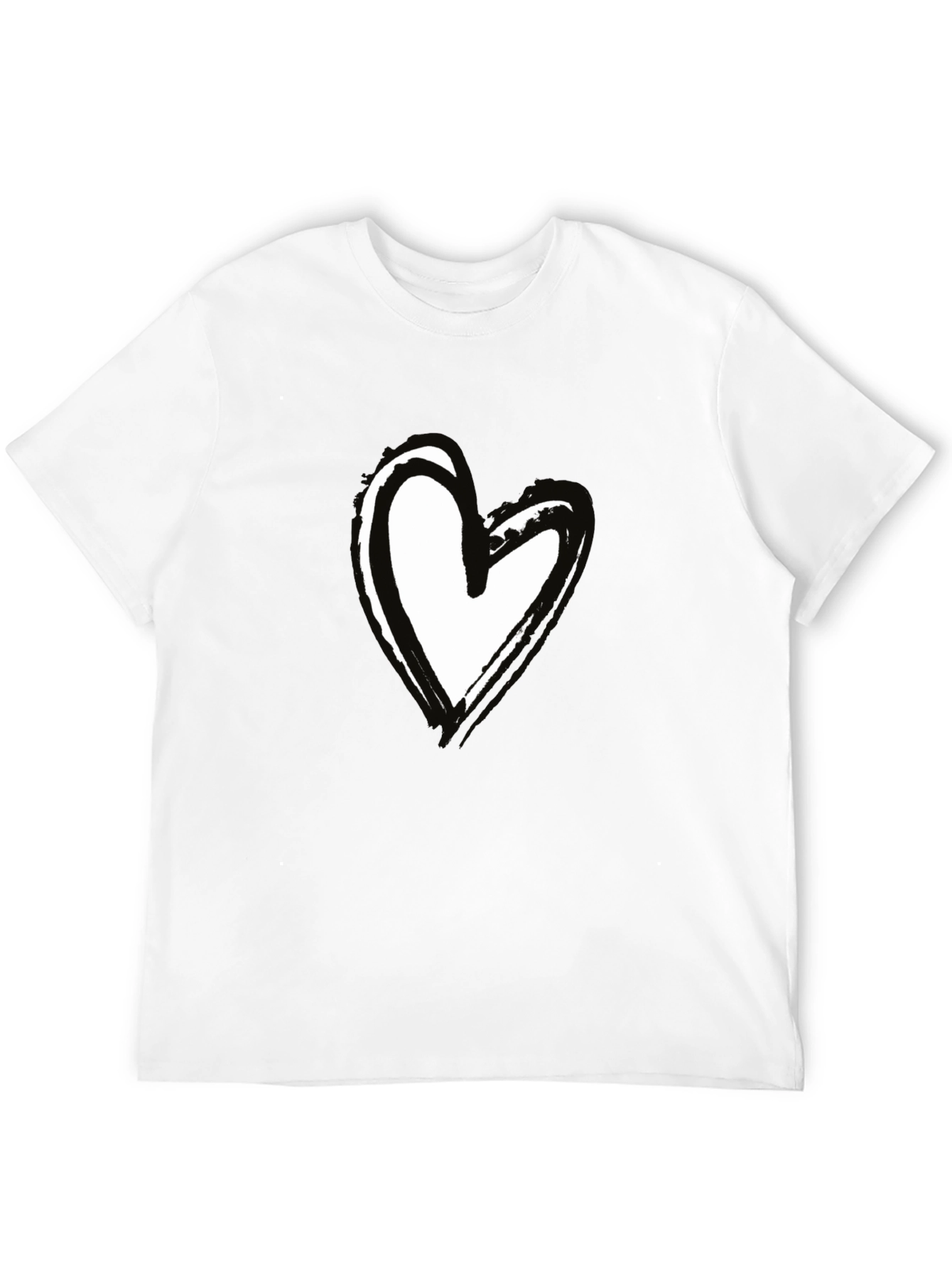Black Heart Graphic Black Tee - Casual Style view 12