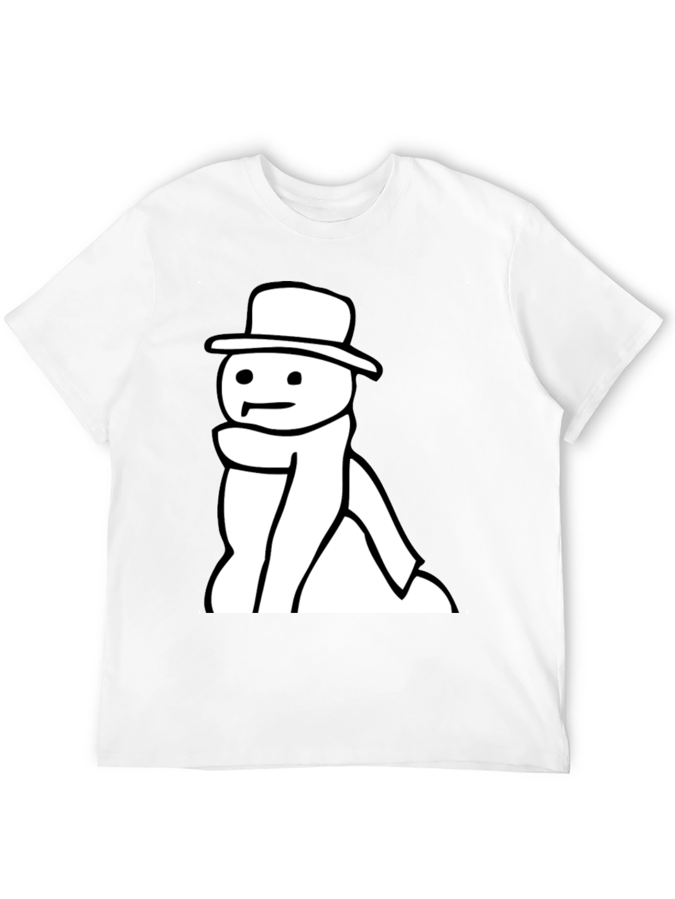 Black Black T-Shirt with Snowman Graphic view 12