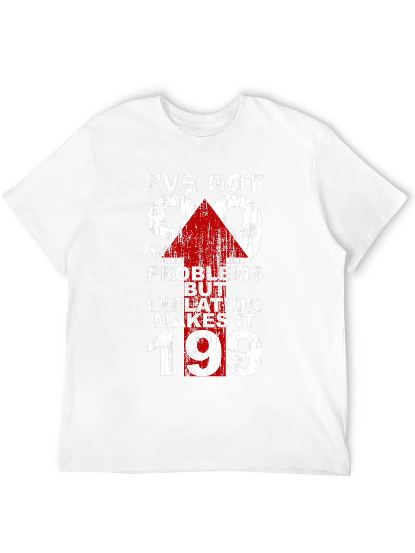 Black Inflation Humor T-Shirt - 99 Problems view 12